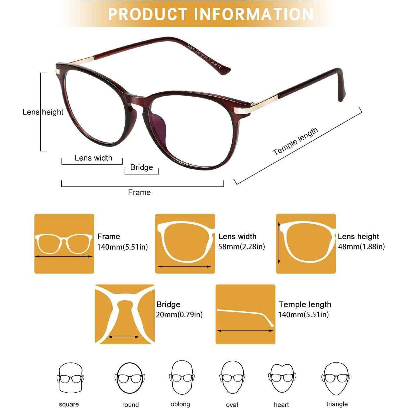 Gafas de lectura y gaming DUCO DC5204 con bloqueo luz azul