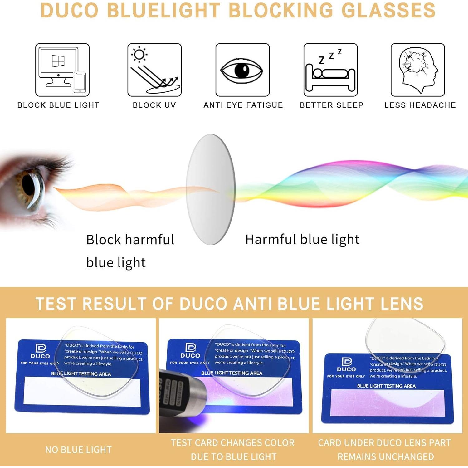 Gafas de lectura y gaming DUCO DC5204 con bloqueo luz azul