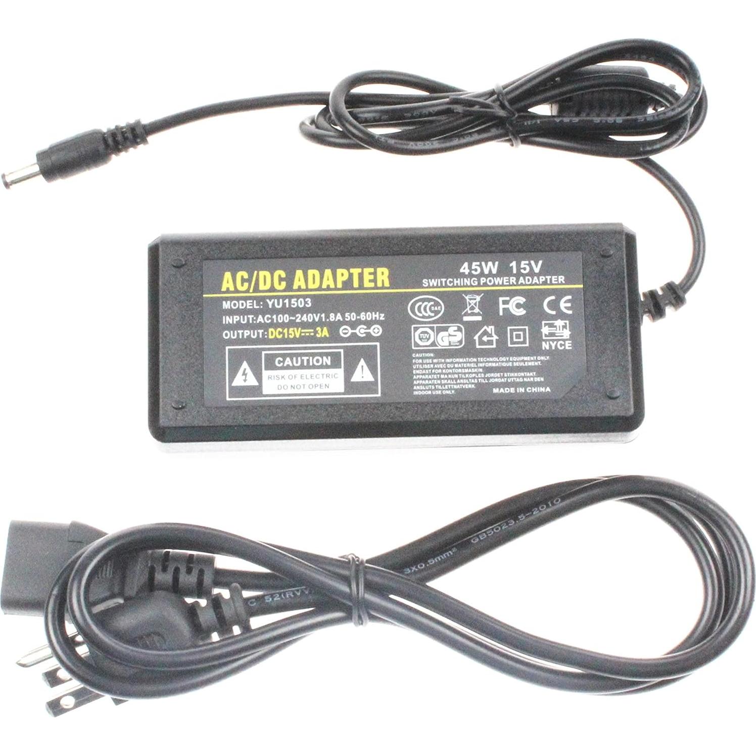 Adaptador CA-CC NOYITO 15V 3A 45W 100-240V 5.5x2.5mm