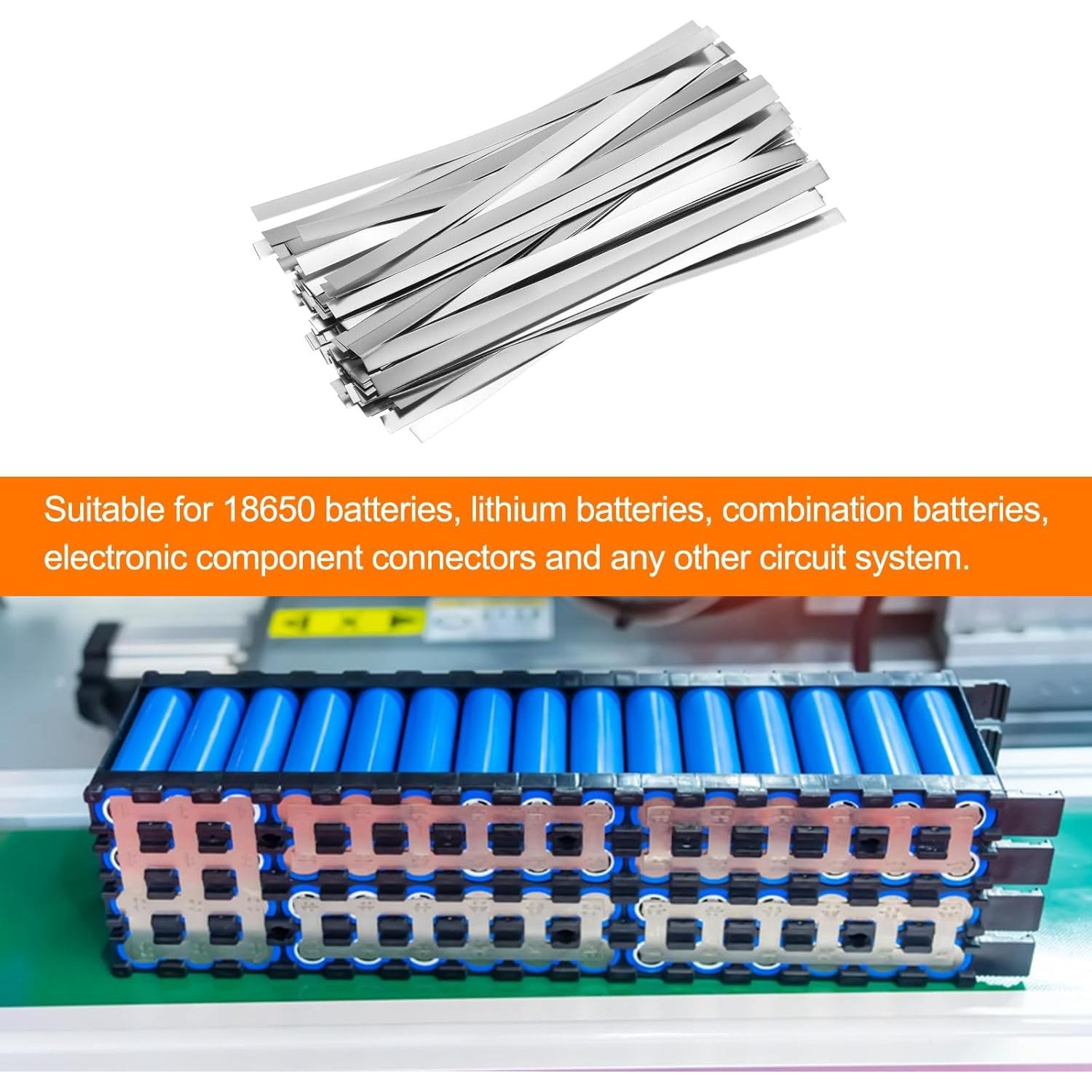 Tira de Níquel Pura HARFINGTON 100pcs 0.1x4x100mm 99.6%