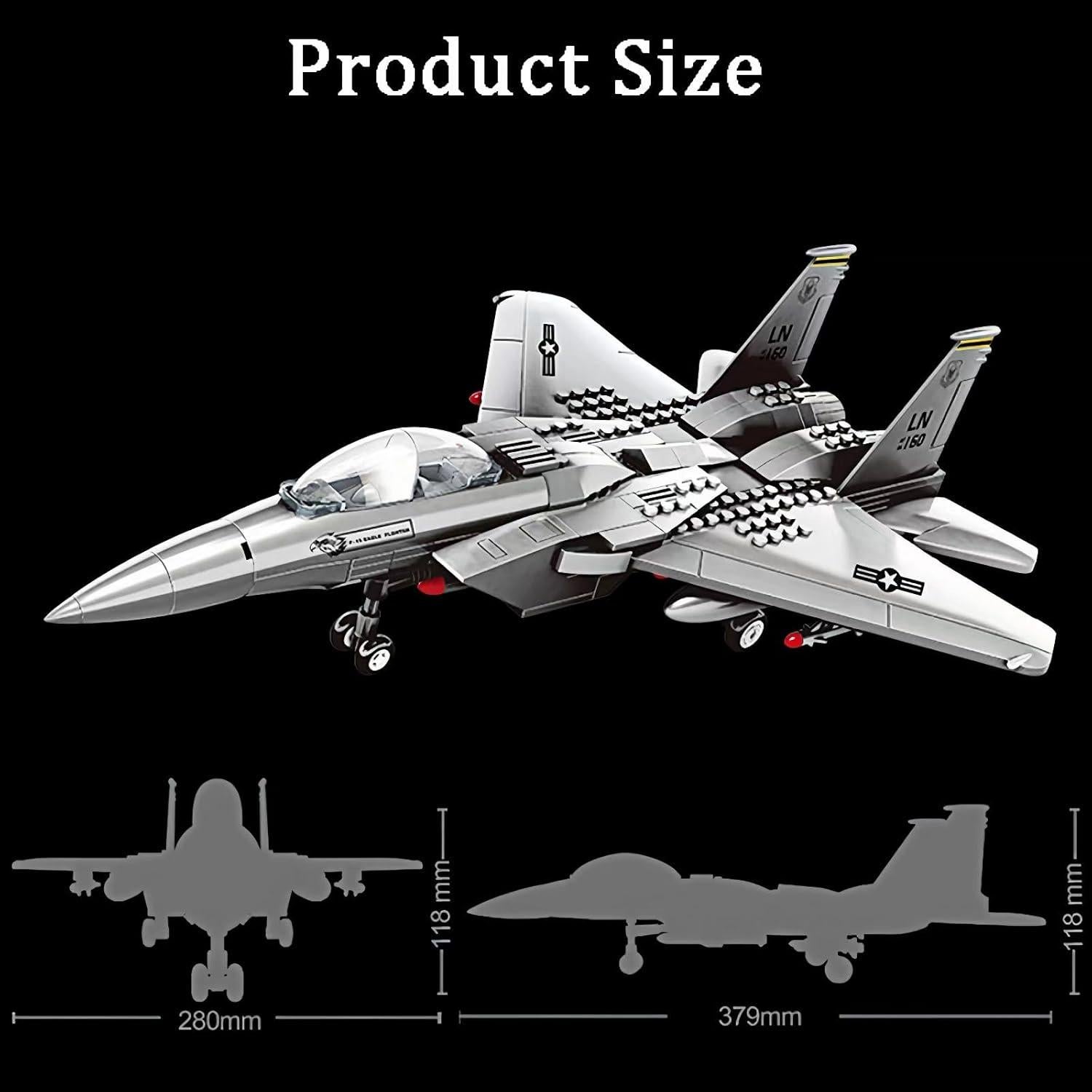 Jet de combate F-15 Eagle KERHENE 270 piezas juguete