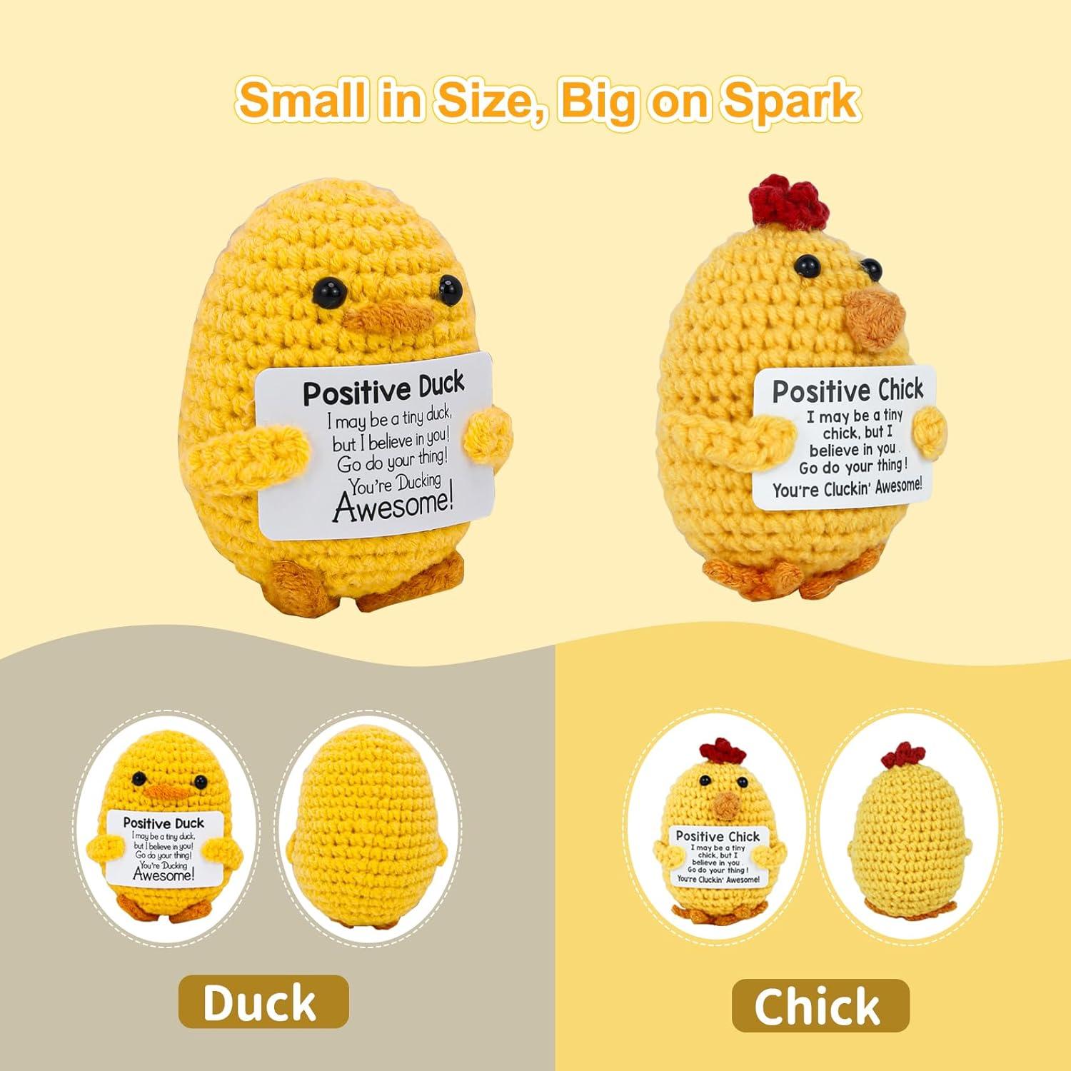 Mini Muñecos de Crochet Hecho a Mano Angerbaby - Pollito y Pato