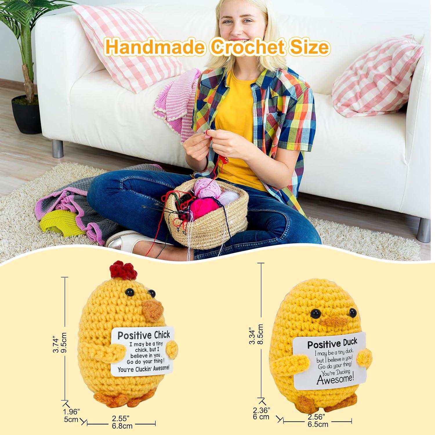 Mini Muñecos de Crochet Hecho a Mano Angerbaby - Pollito y Pato