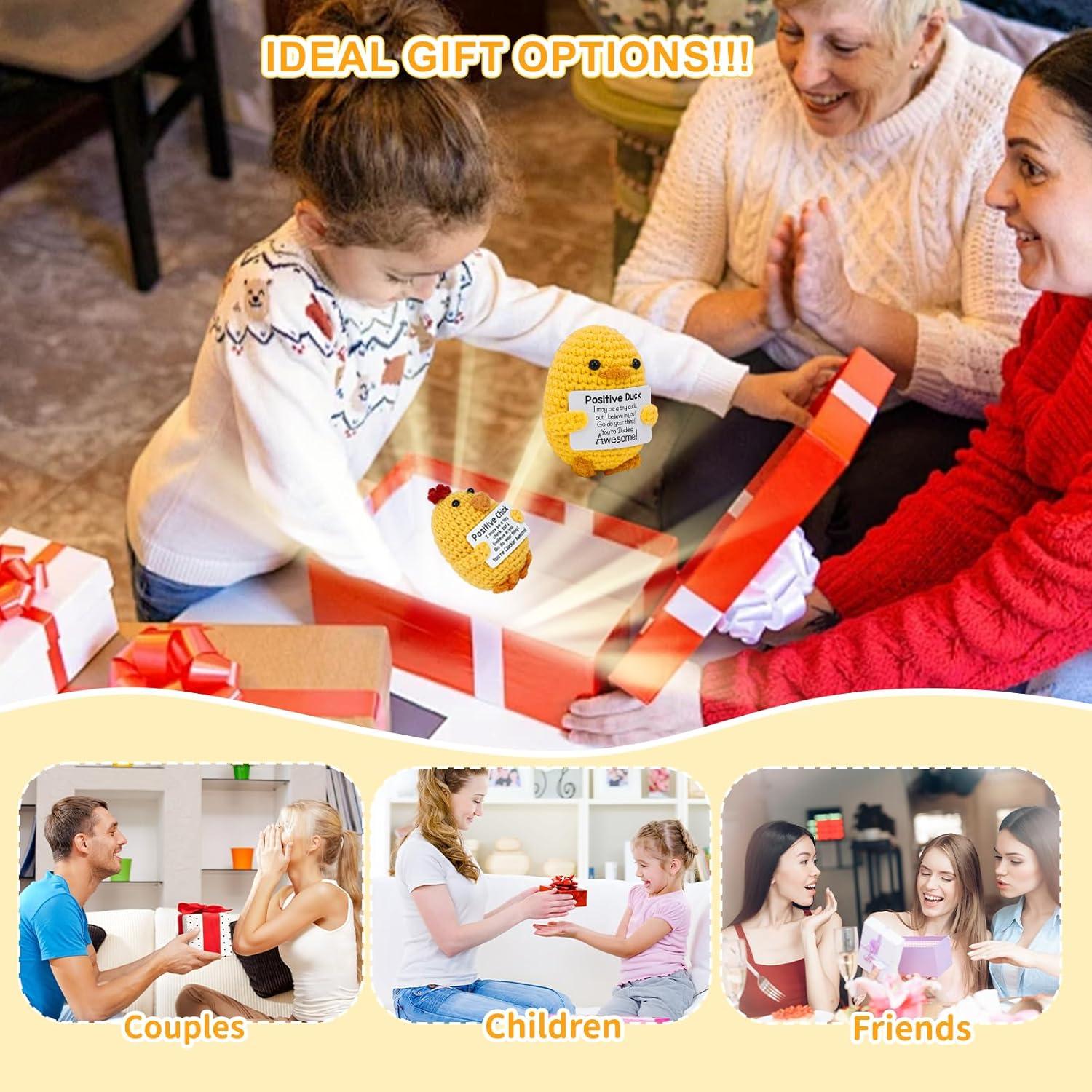 Mini Muñecos de Crochet Hecho a Mano Angerbaby - Pollito y Pato