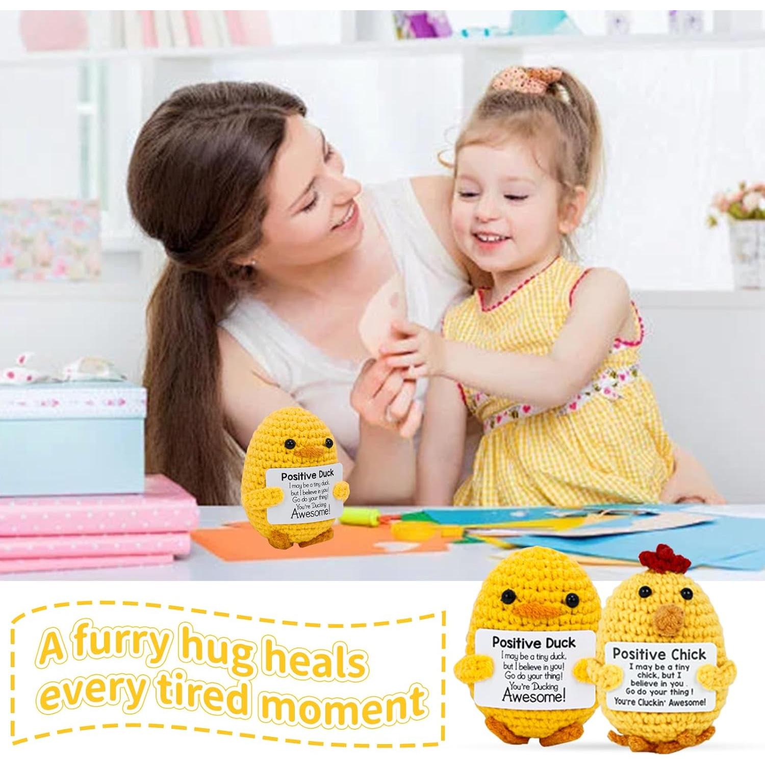 Mini Muñecos de Crochet Hecho a Mano Angerbaby - Pollito y Pato