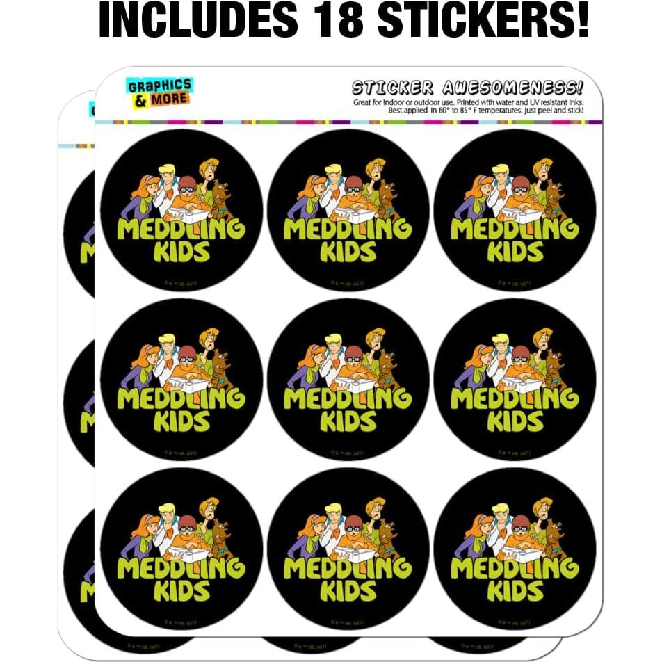 Calcomanías Scooby-Doo para Scrapbooking - 18 Piezas Transparentes