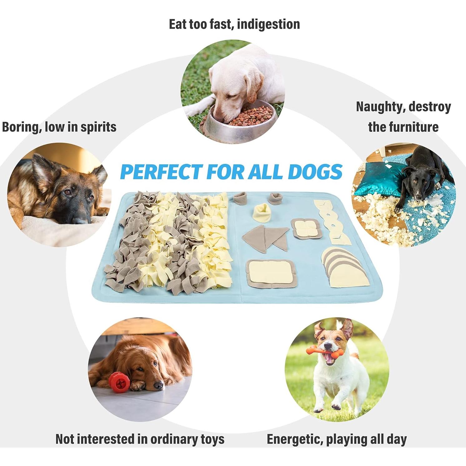 Alfombra Snuffle para Perros Stellaire Chern 60x100 cm Azul