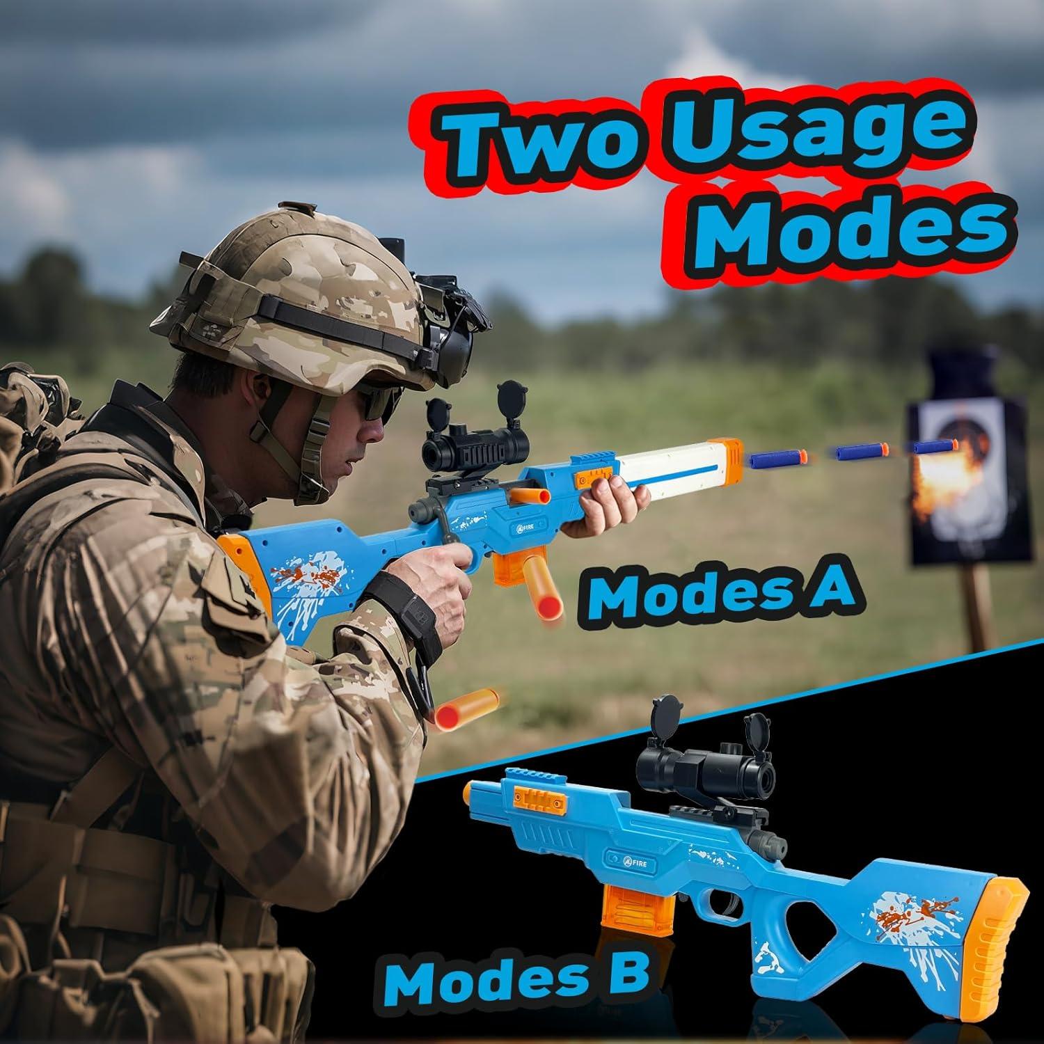 Pistola de Juguete ZONZTER M16 Eléctrica con 12 Conchas y 40 Dardos