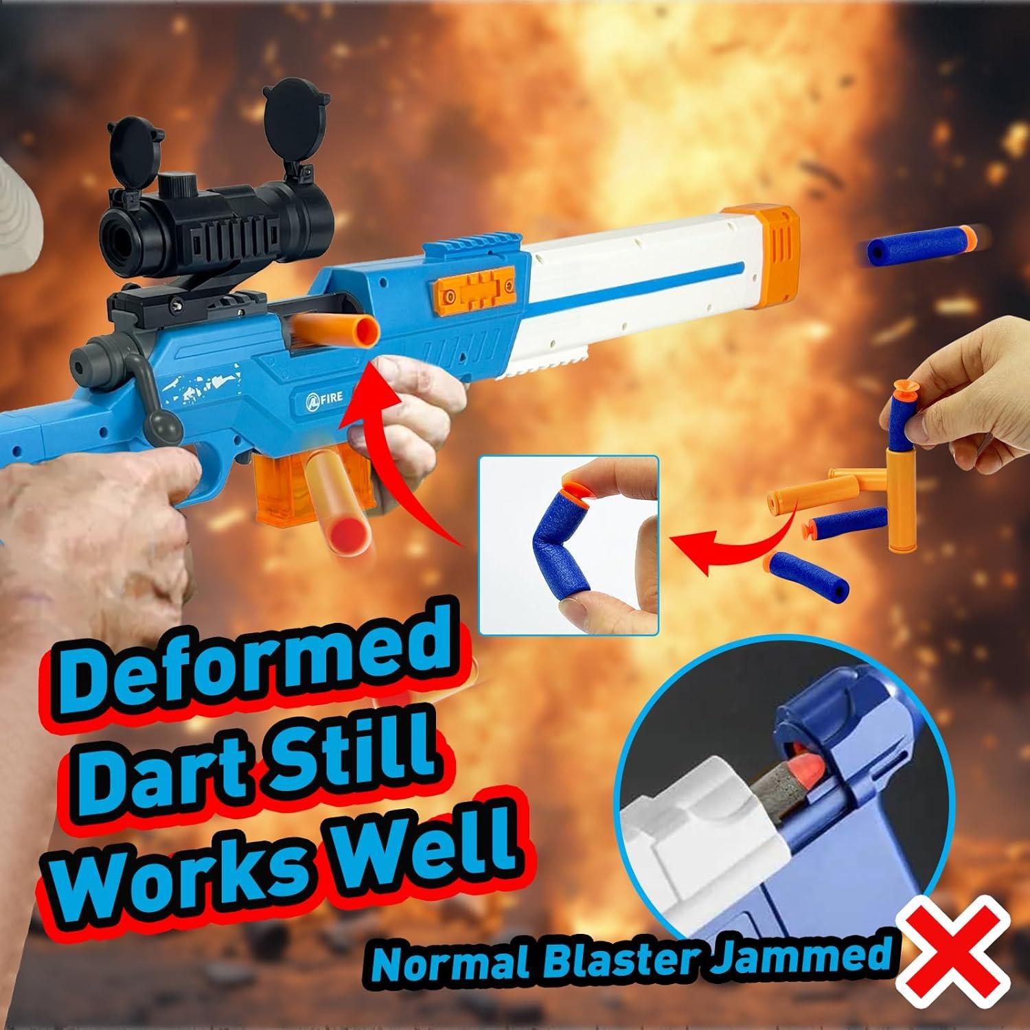 Pistola de Juguete ZONZTER M16 Eléctrica con 12 Conchas y 40 Dardos