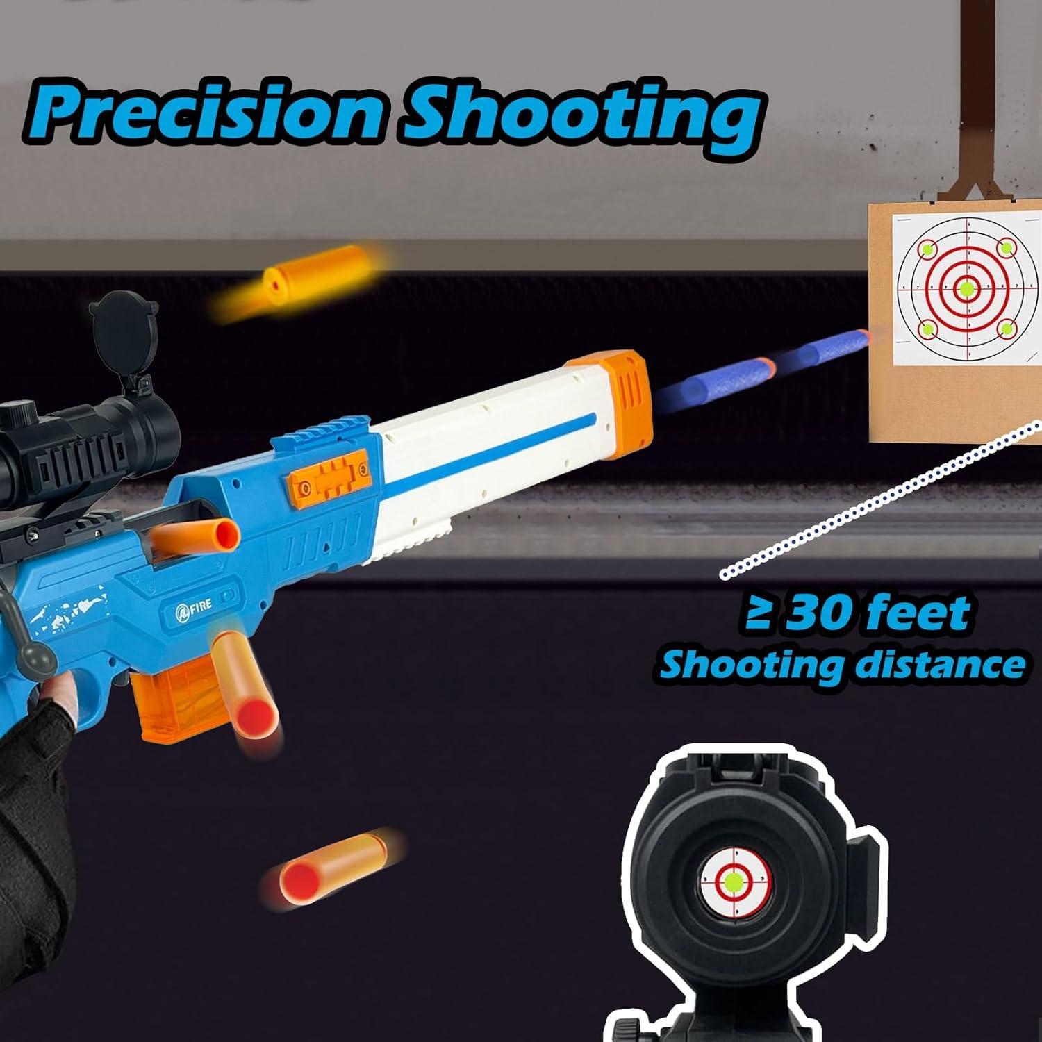 Pistola de Juguete ZONZTER M16 Eléctrica con 12 Conchas y 40 Dardos