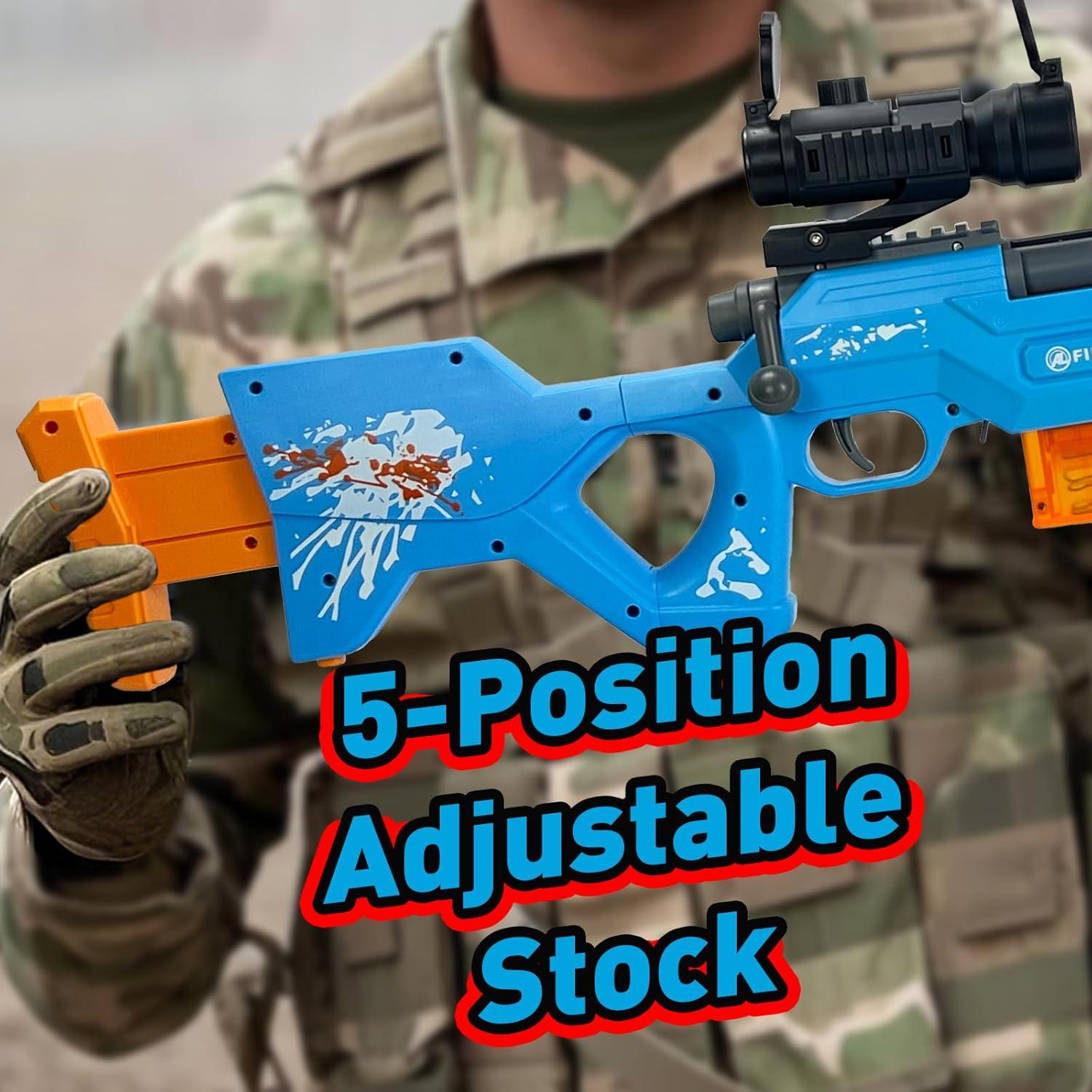 Pistola de Juguete ZONZTER M16 Eléctrica con 12 Conchas y 40 Dardos