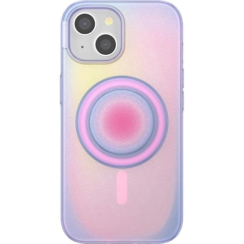 Funda PopSockets para iPhone 15 con agarre MagSafe - Aura
