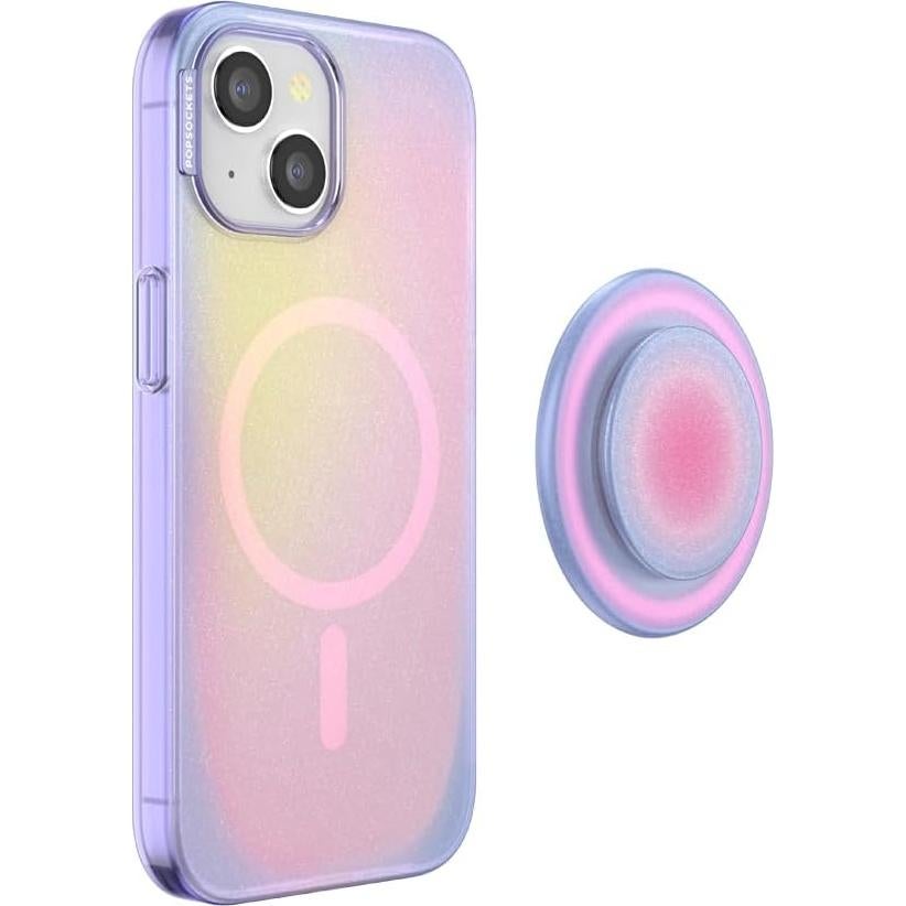 Funda PopSockets para iPhone 15 con agarre MagSafe - Aura