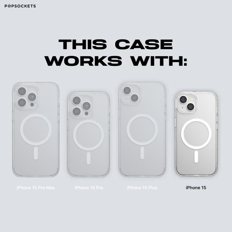 Funda PopSockets para iPhone 15 con agarre MagSafe - Aura