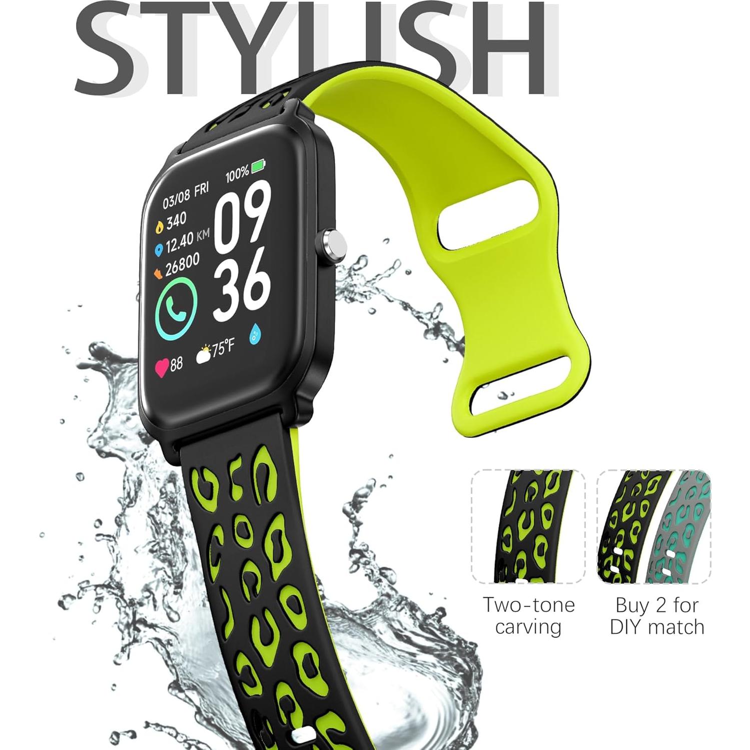 Correa de Silicona 22mm Sunnyson para Reloj Inteligente IDW13