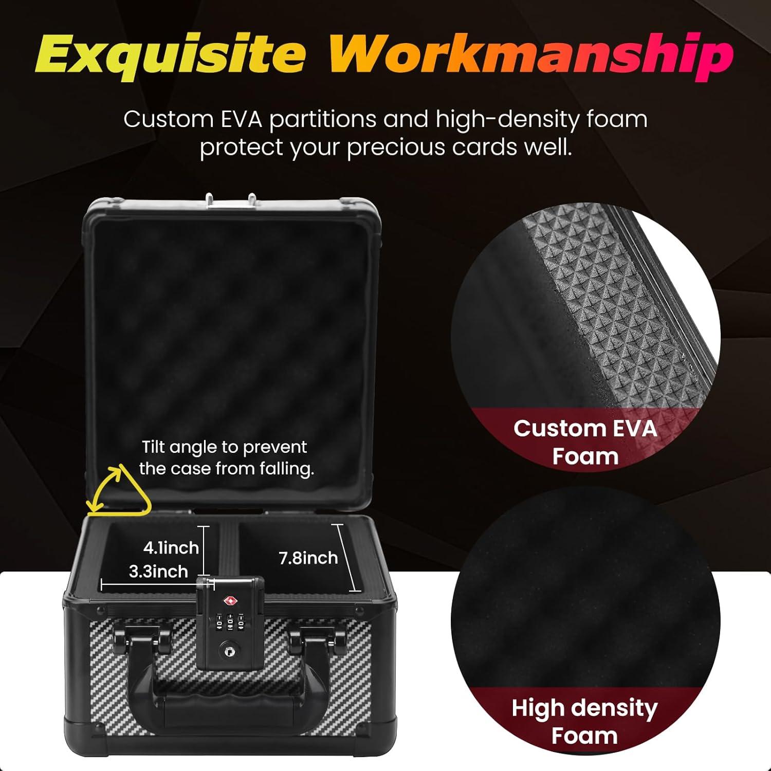 Caja de Almacenamiento de Cartas ZINHO Negra, 80+ Cartas, TSA