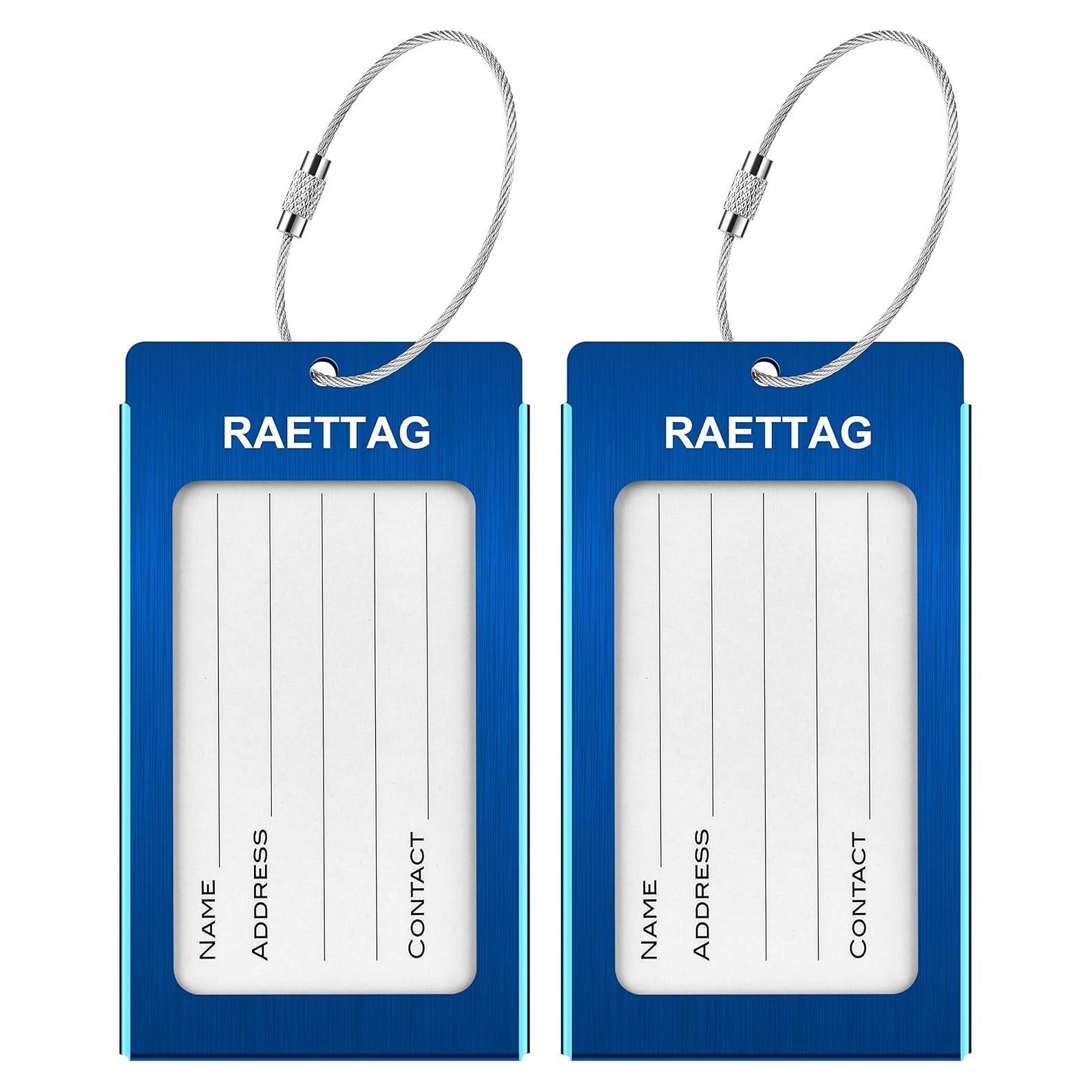 Etiquetas de Equipaje WeBravery 2 Piezas Azul Resistente