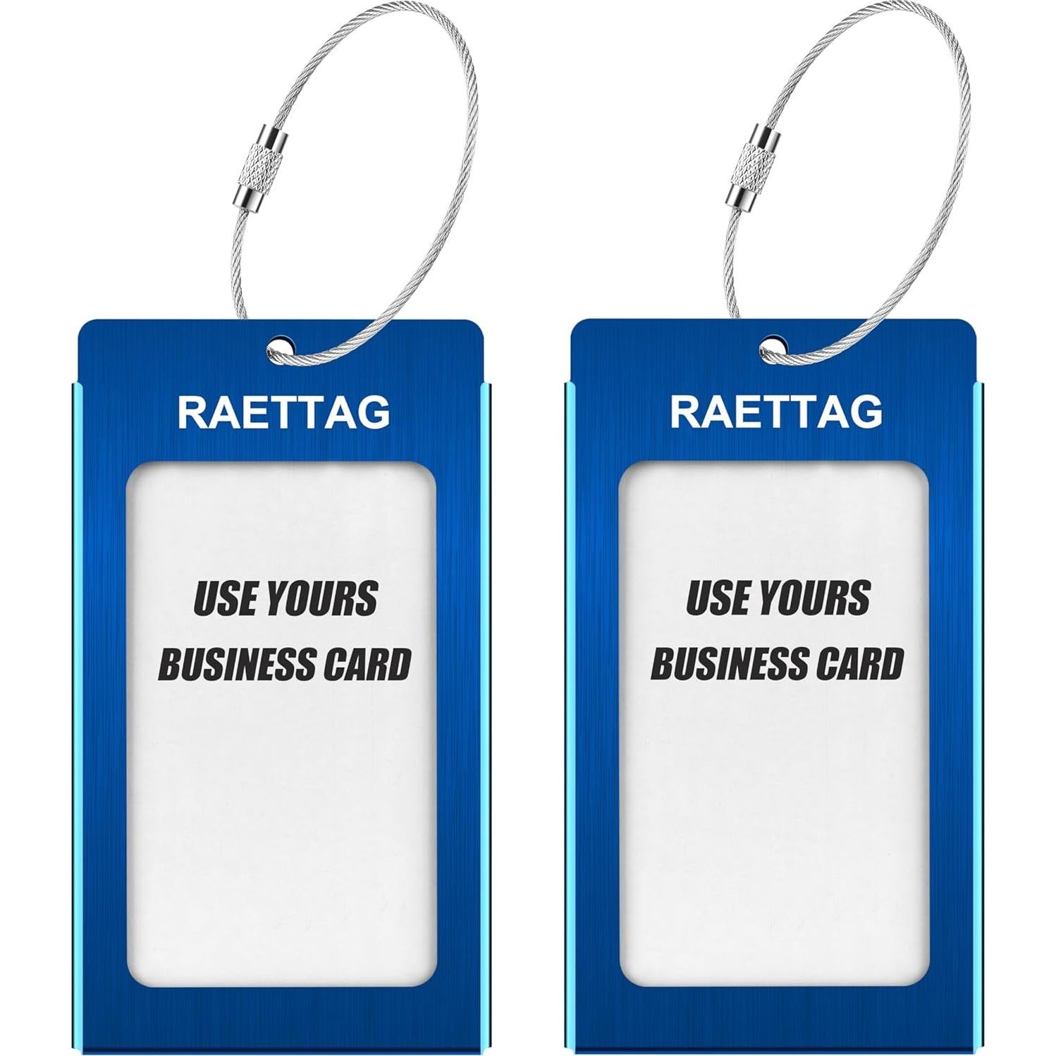 Etiquetas de Equipaje WeBravery 2 Piezas Azul Resistente