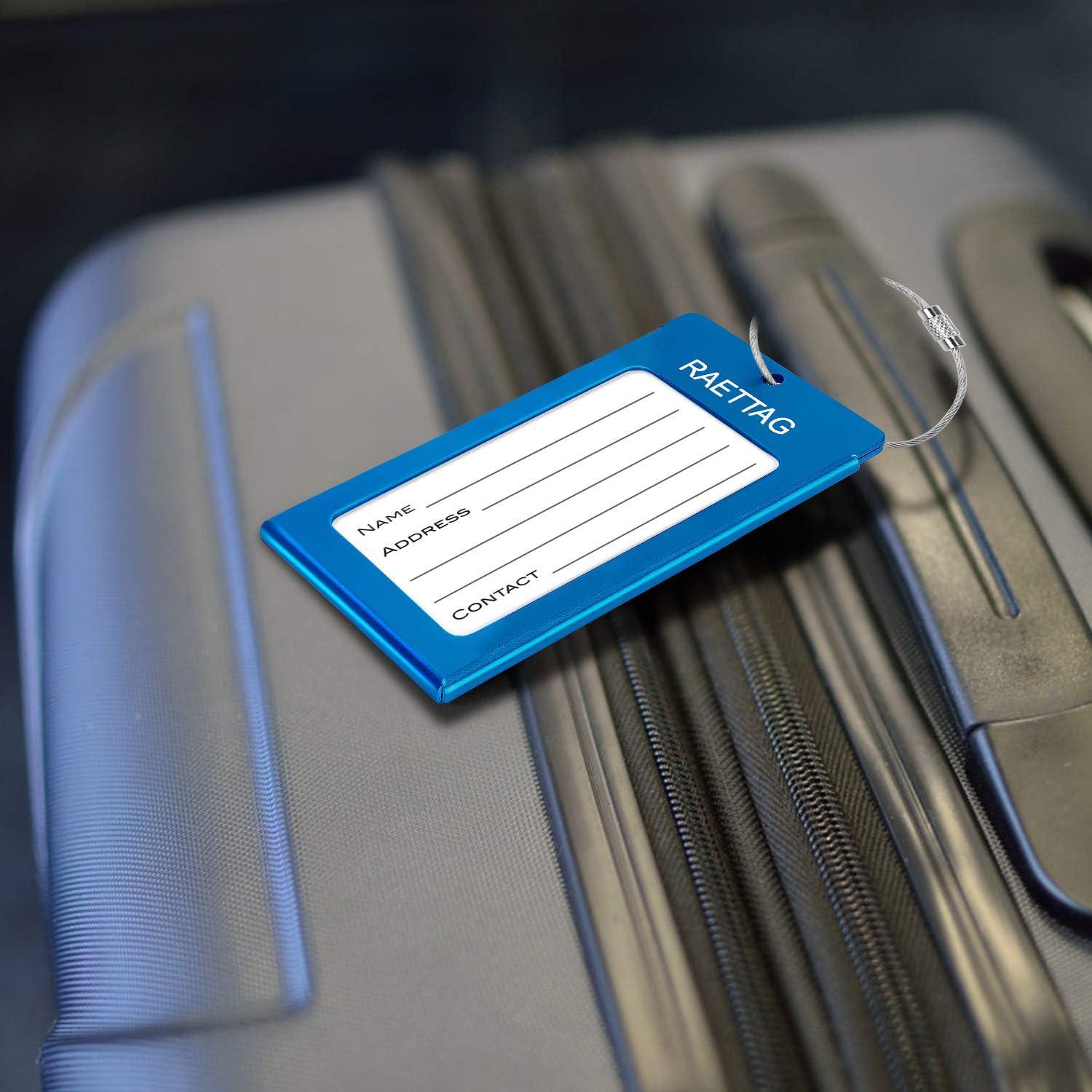 Etiquetas de Equipaje WeBravery 2 Piezas Azul Resistente