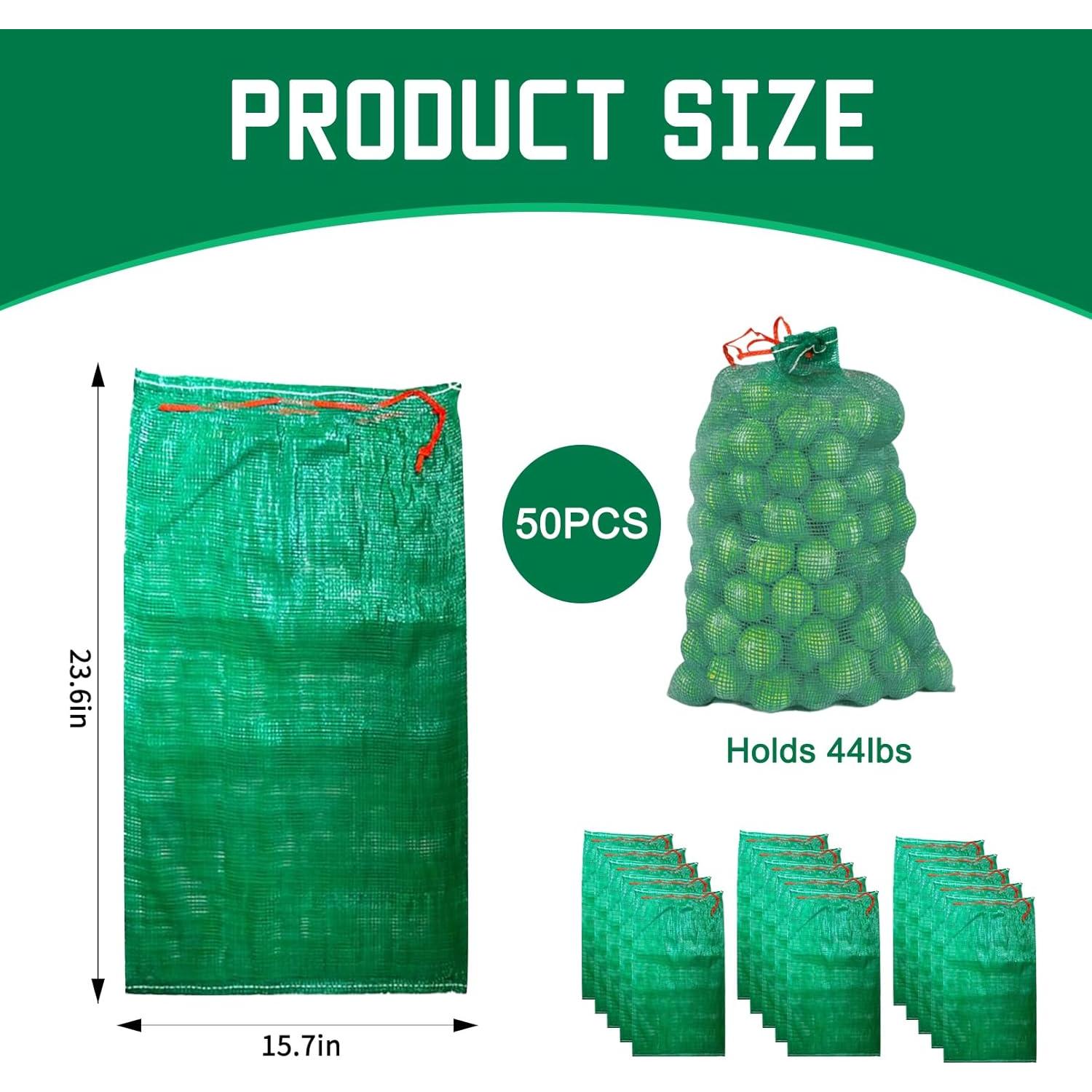 Bolsas de Malla Reutilizables WALOTNAY 50pcs 40x60cm 20kg