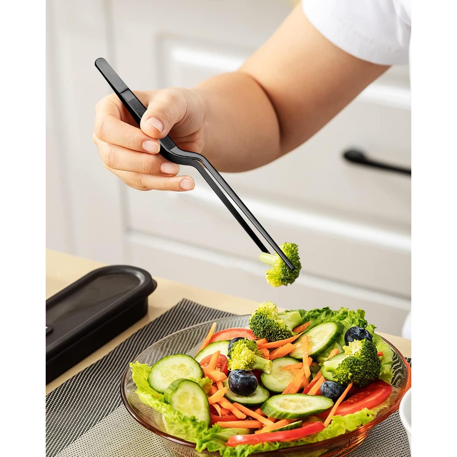 Juego de Pinzas de Cocina BUNDLEPRO 25.4 cm Acero Inoxidable Negro