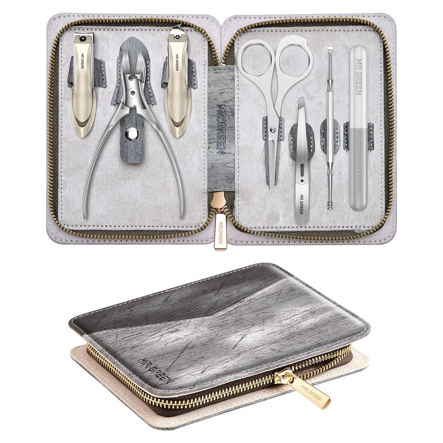 Set de Manicura MR.GREEN Acero Inoxidable 6 Piezas Gris