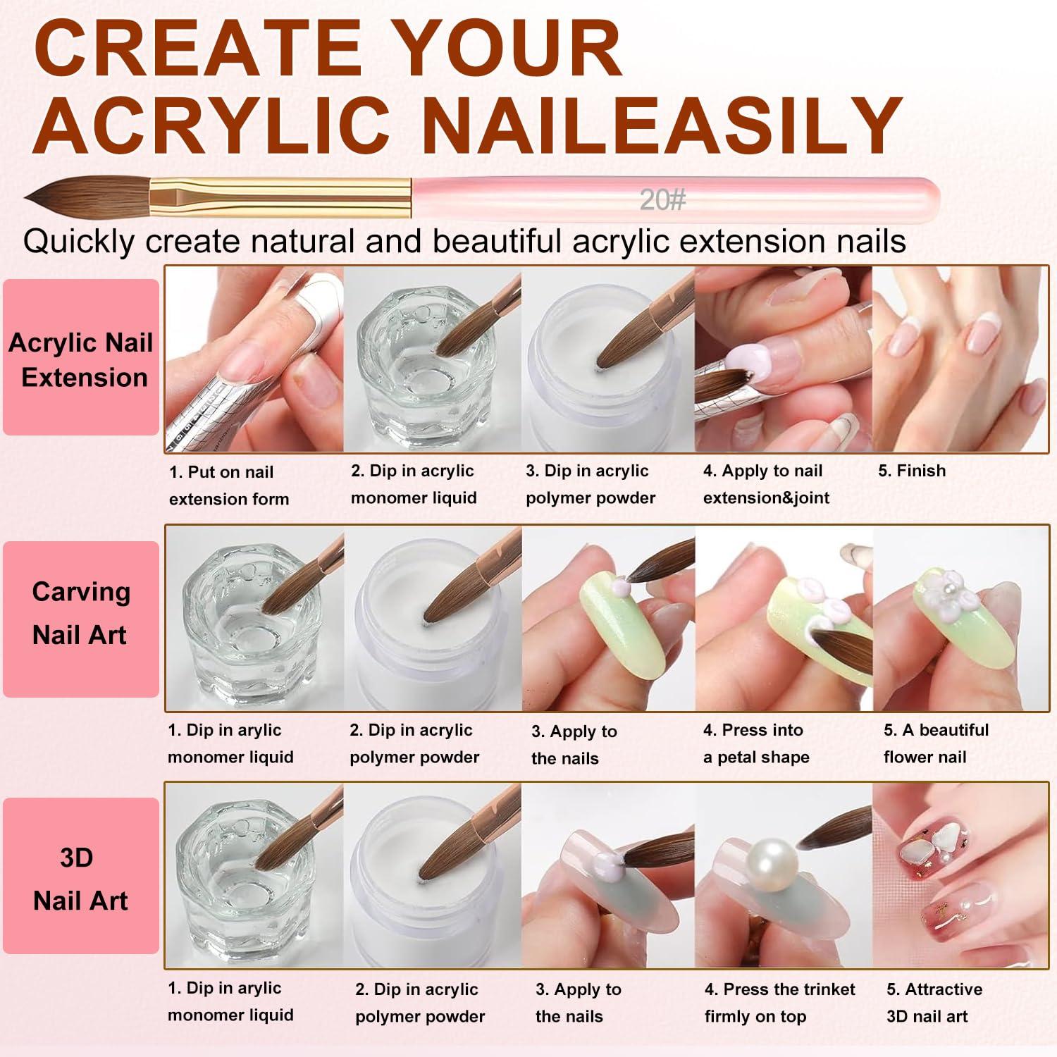 Juego de Pinceles para Uñas Acrílicas MUSILAN 10 Piezas