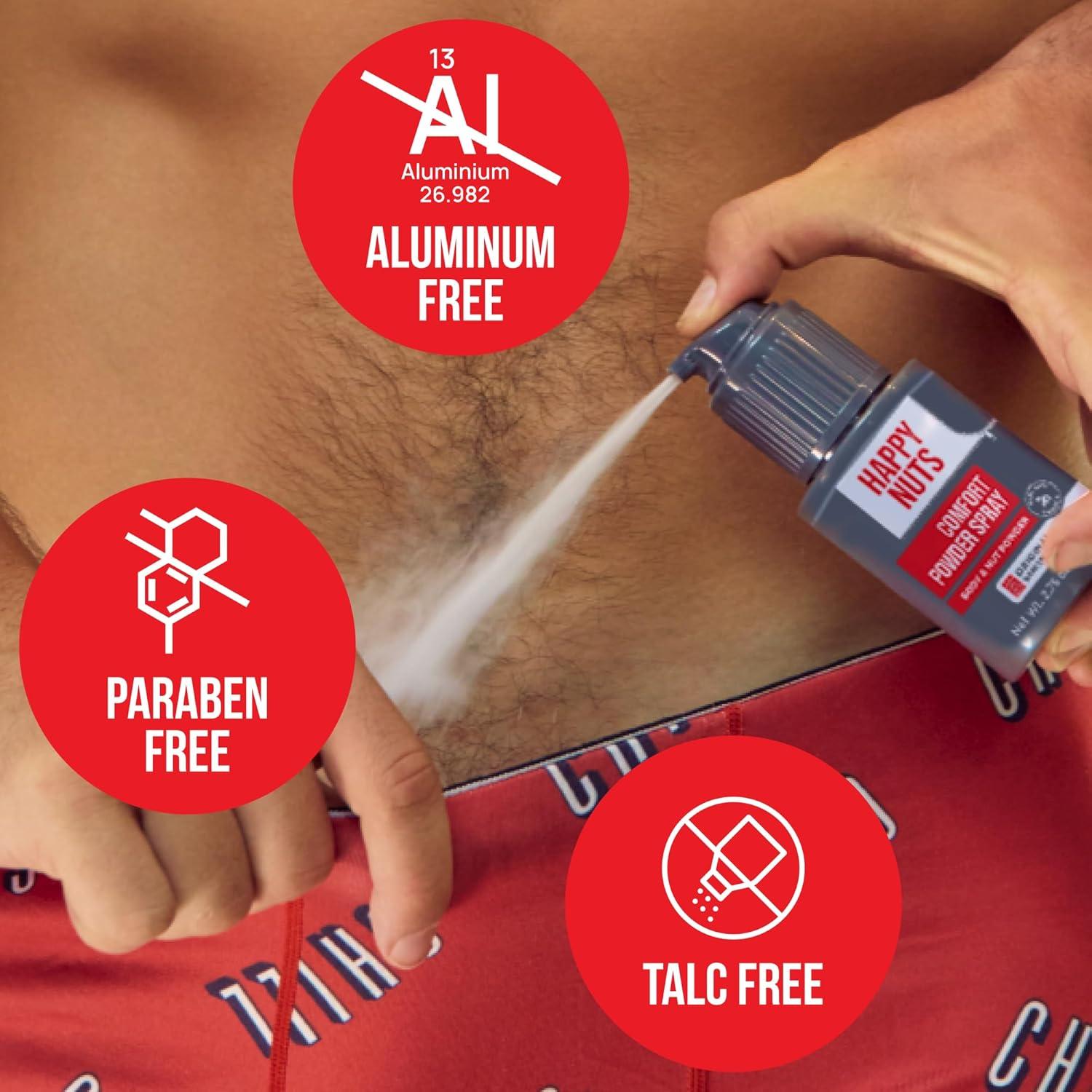 Spray en Polvo Anti-Rozaduras Happy Nuts 132g Sin Fragancia