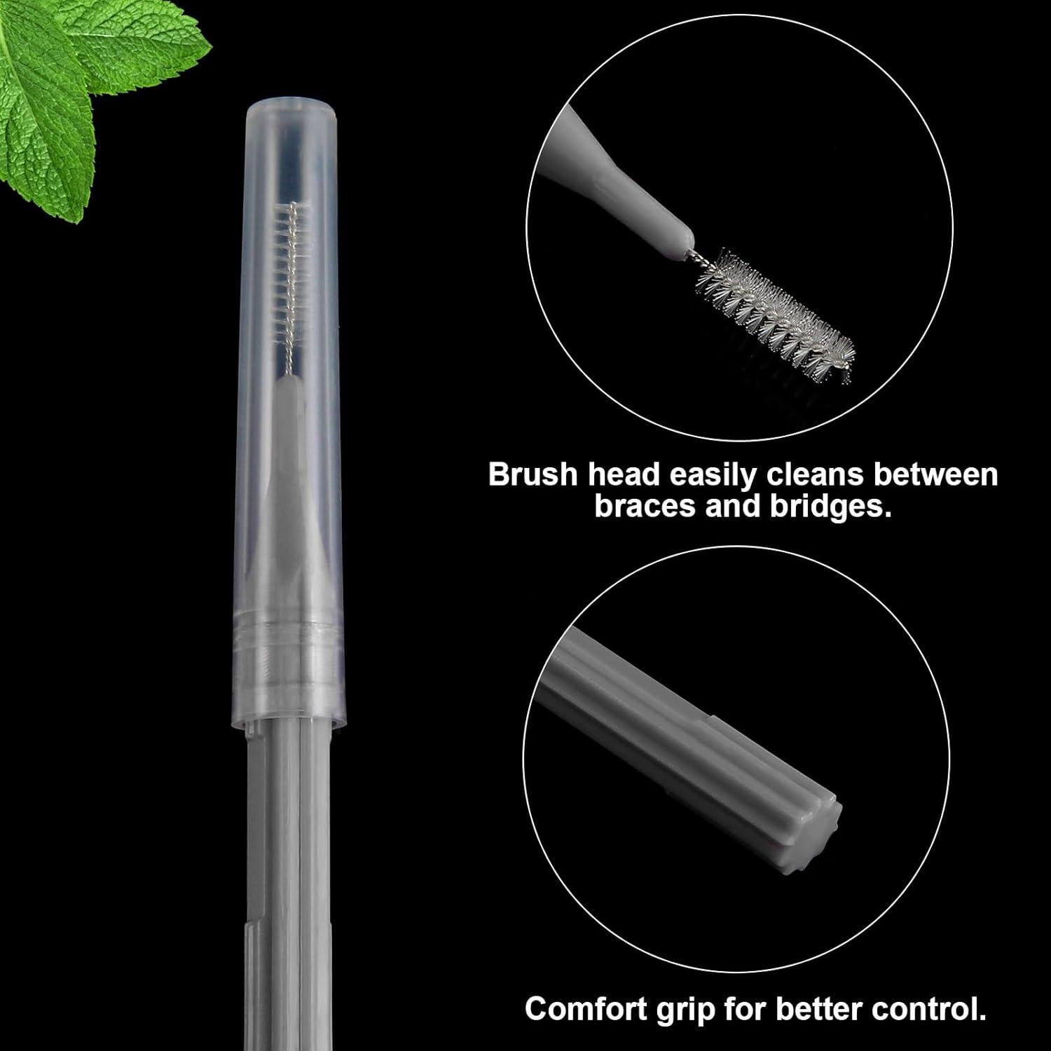 100 Piezas Cepillos Interdentales Patelai Higiene Oral Gris