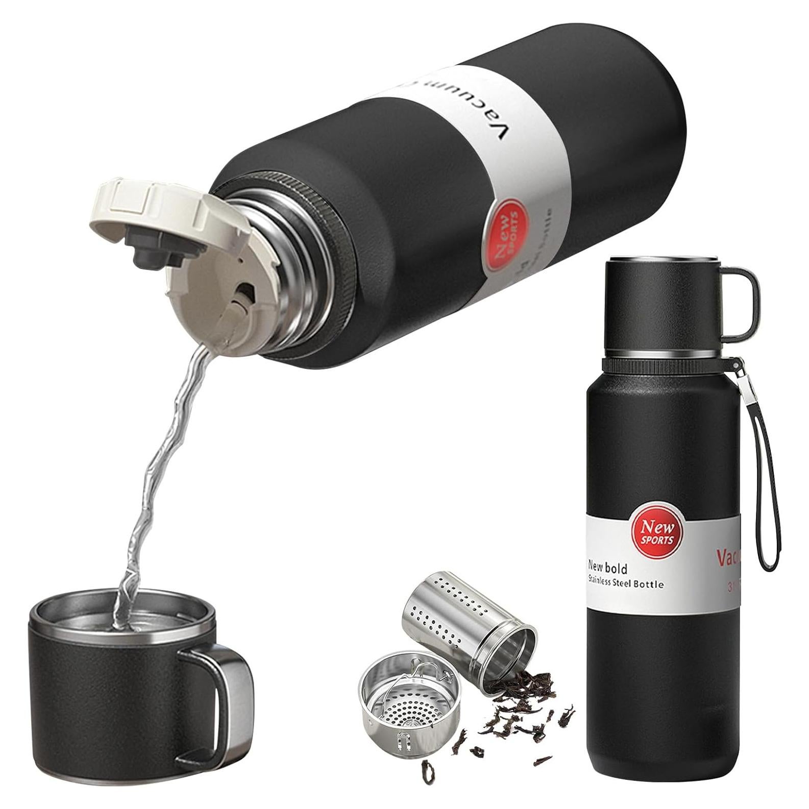 Botella Infusora de Té GENDLTHIJ 1000ml Acero Inoxidable Aislada