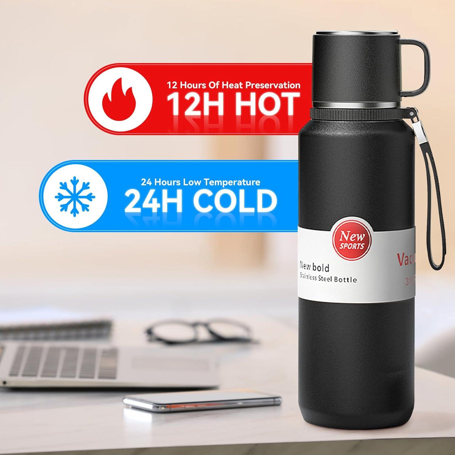 Botella Infusora de Té GENDLTHIJ 1000ml Acero Inoxidable Aislada