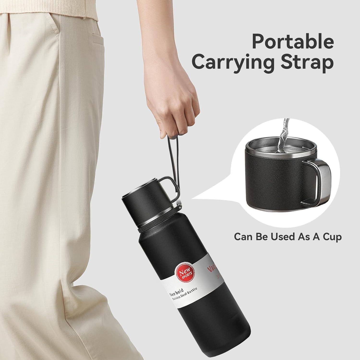 Botella Infusora de Té GENDLTHIJ 1000ml Acero Inoxidable Aislada