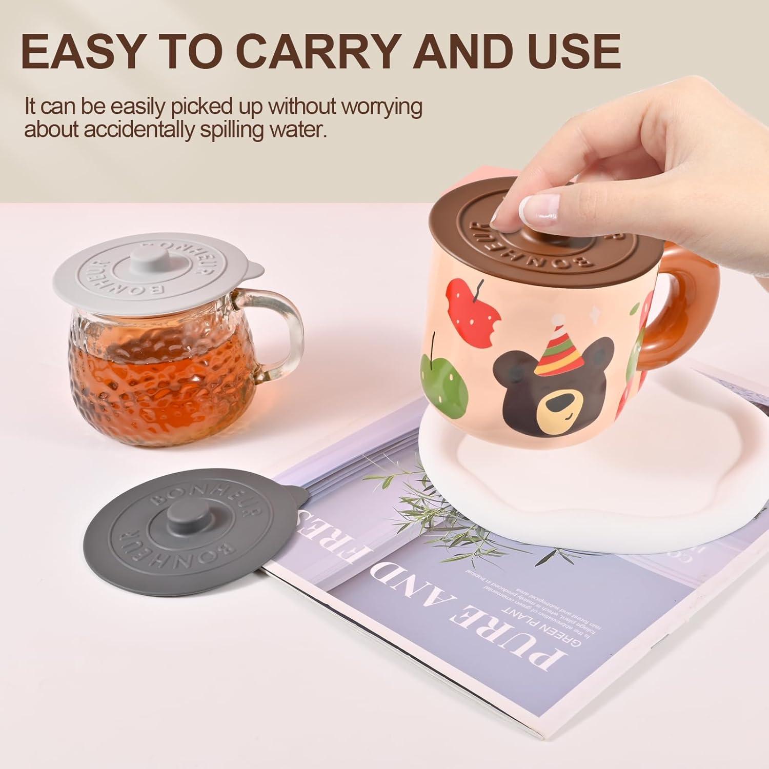 Cubiertas de Silicona Keweilian para Tazas - Juego de 3 Multicolores