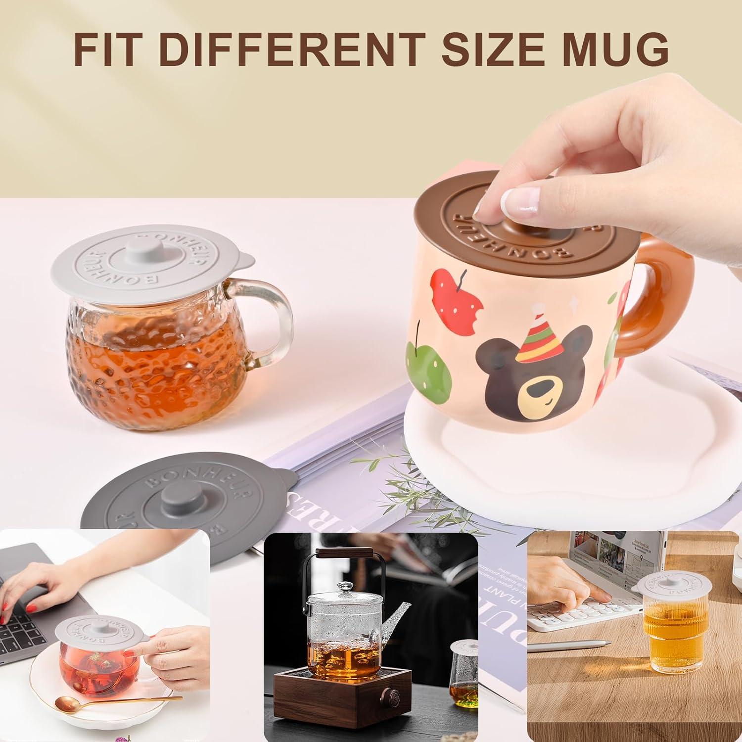 Cubiertas de Silicona Keweilian para Tazas - Juego de 3 Multicolores