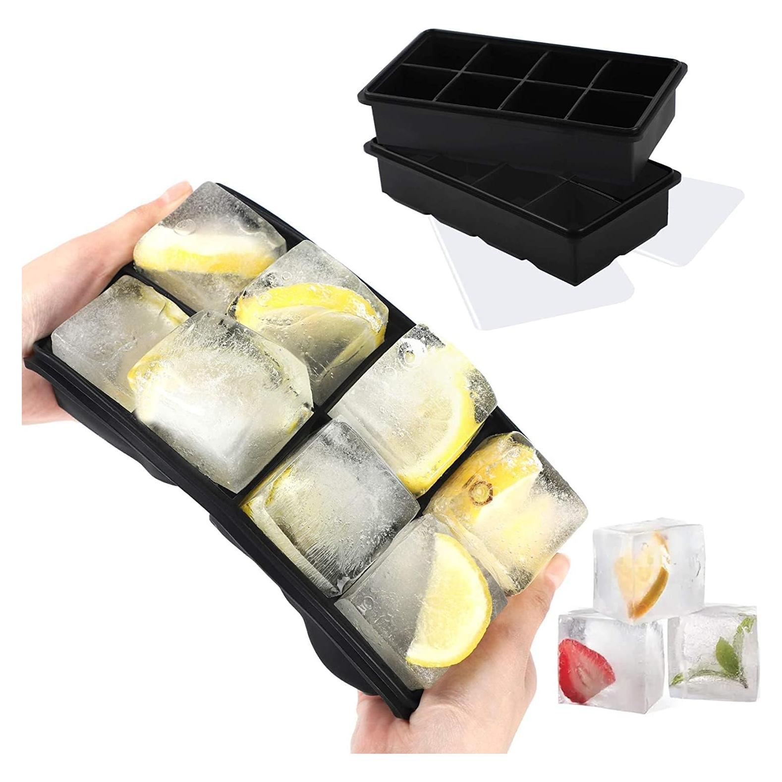 Bandeja de Hielo LessMo con Tapa - 2 Moldes de Silicona Grande