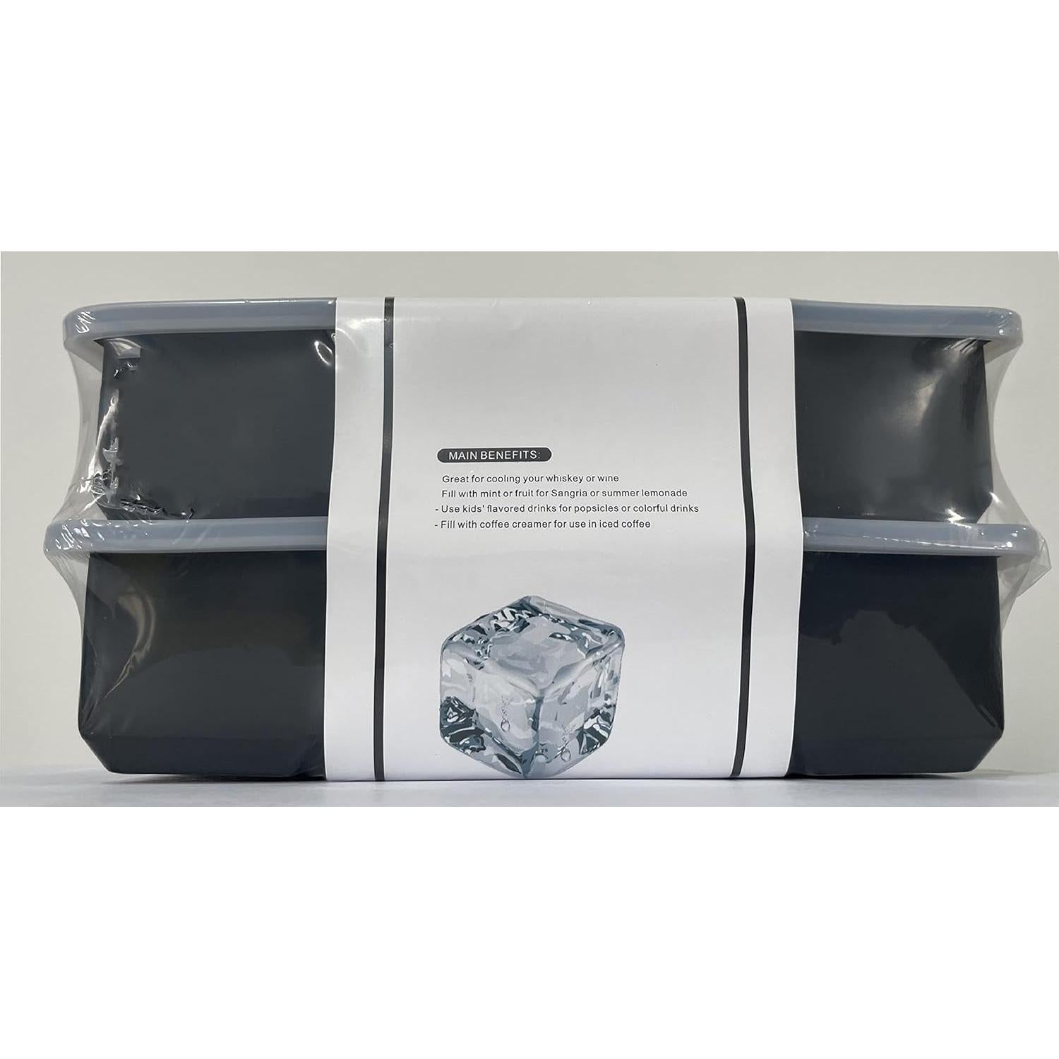 Bandeja de Hielo LessMo con Tapa - 2 Moldes de Silicona Grande