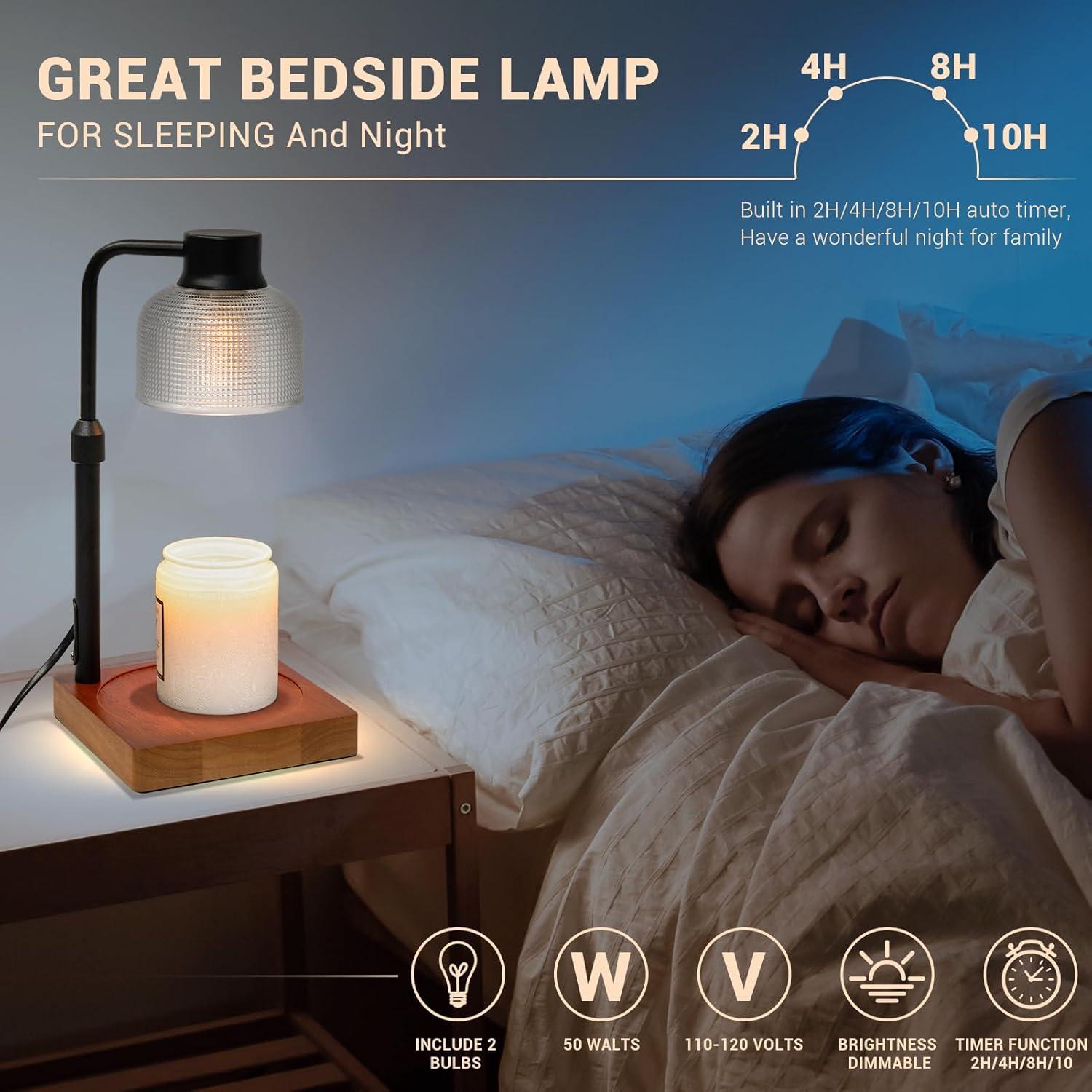 Lámpara Calentadora de Velas KLL Vintage con Temporizador 50W