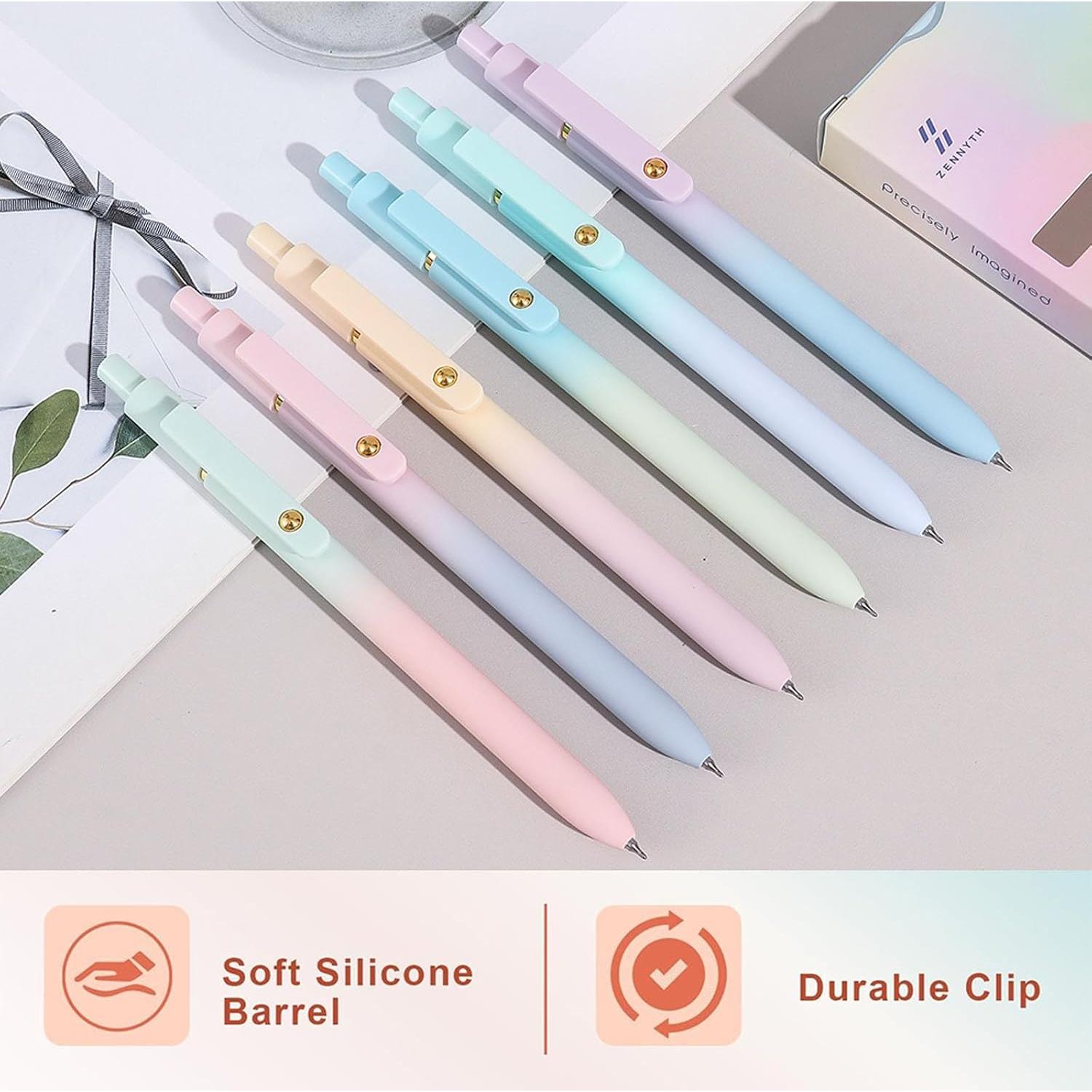 Bolígrafos de Gel ITAWIXS 0.5mm Tinta Negra Secado Rápido 6 Pcs