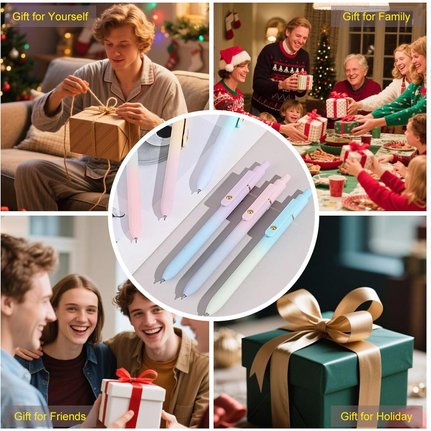 Bolígrafos de Gel ITAWIXS 0.5mm Tinta Negra Secado Rápido 6 Pcs