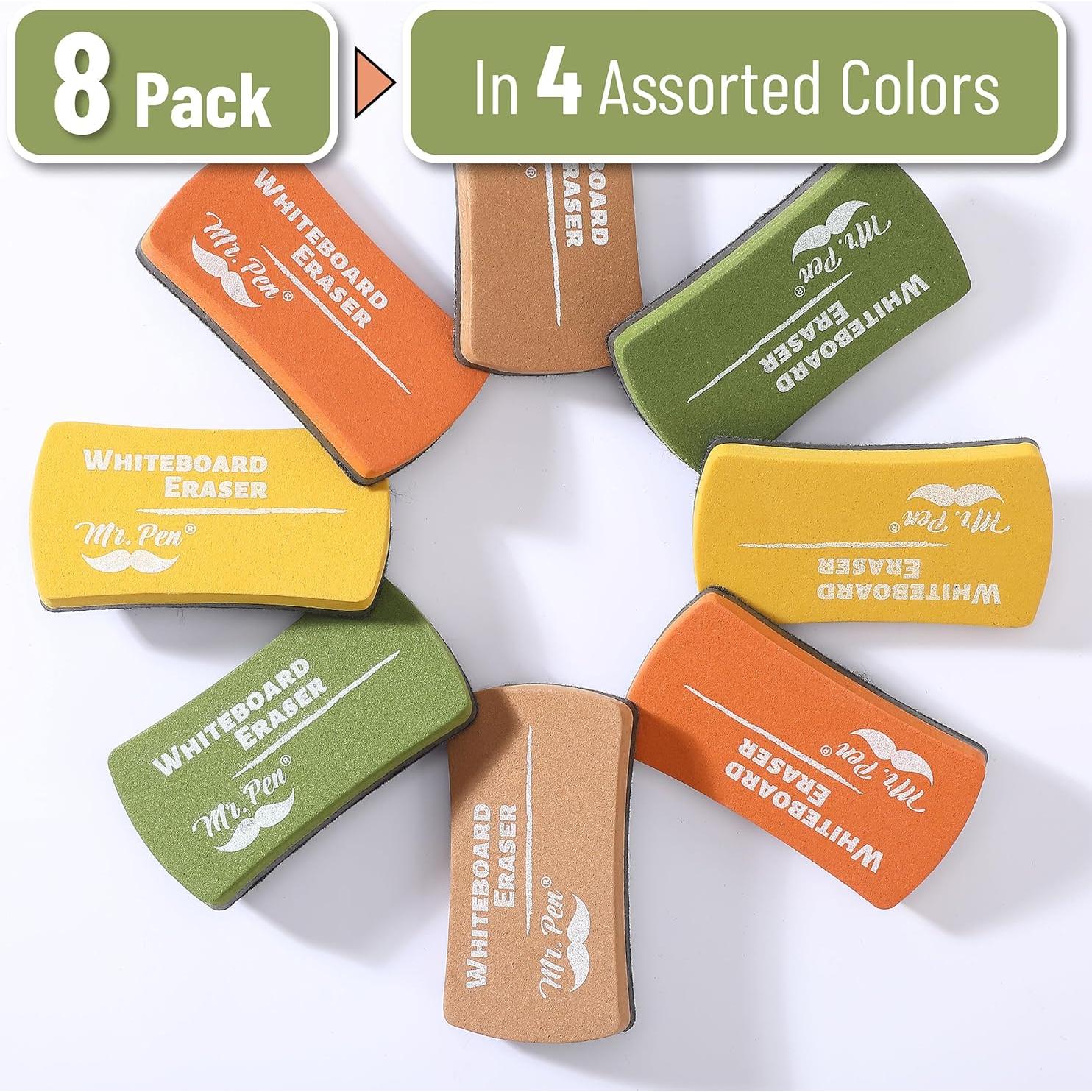 Borradores Magnéticos para Pizarra Blanca Mr. Pen - 8 Colores Terrosos