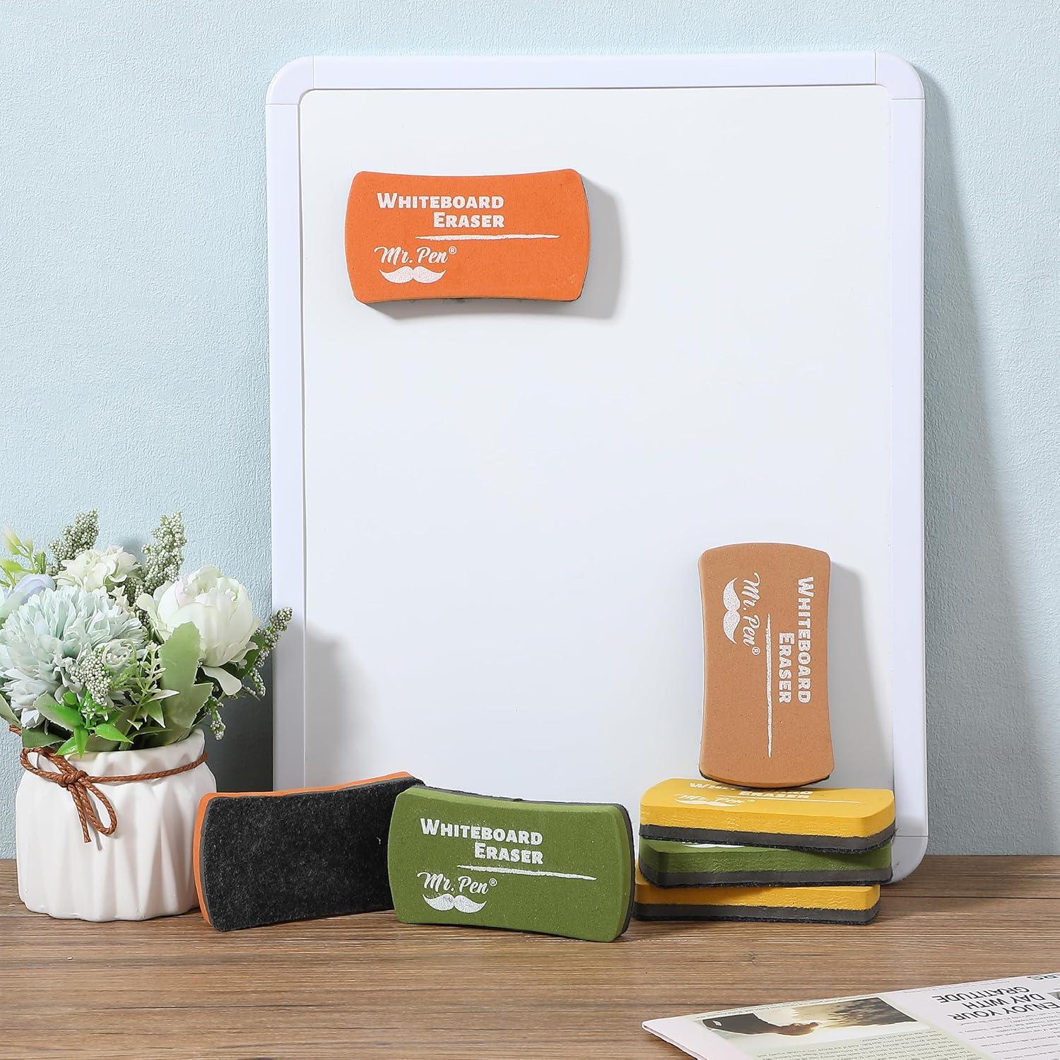 Borradores Magnéticos para Pizarra Blanca Mr. Pen - 8 Colores Terrosos