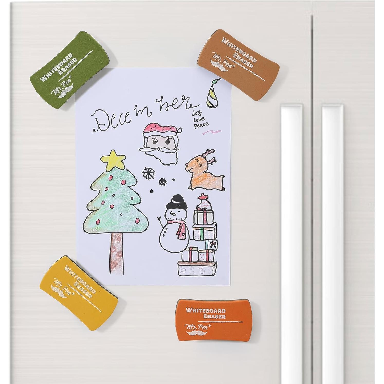 Borradores Magnéticos para Pizarra Blanca Mr. Pen - 8 Colores Terrosos