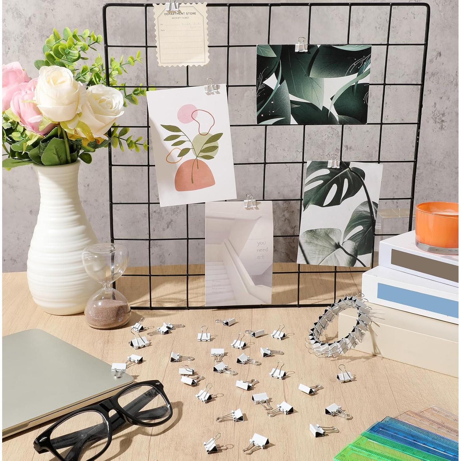 Jetec 100 Clips de Metal Blancos 15mm Reutilizables para Oficina