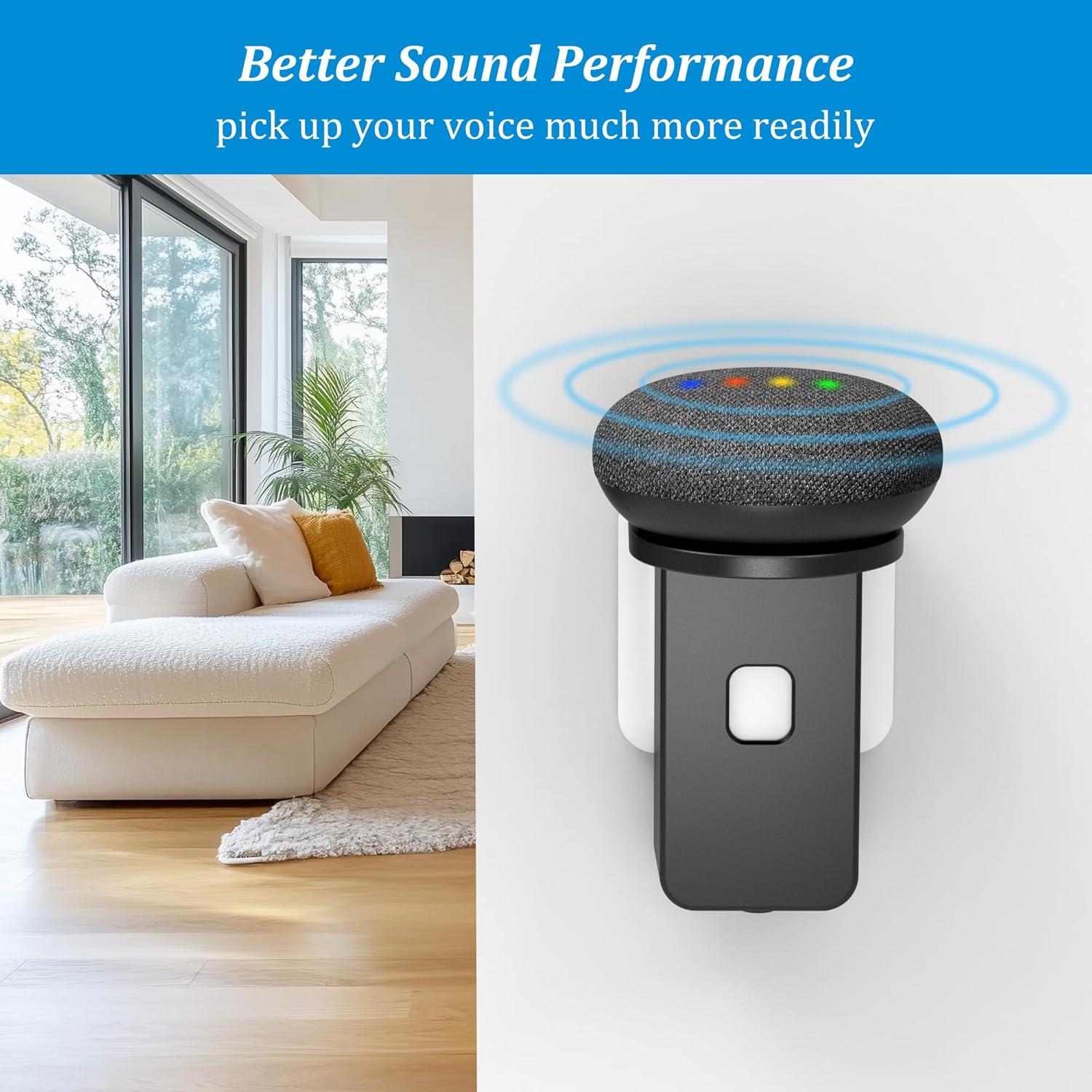 Soporte de Pared PlusAcc para Dot 5ta Gen y Nest Mini - Negro