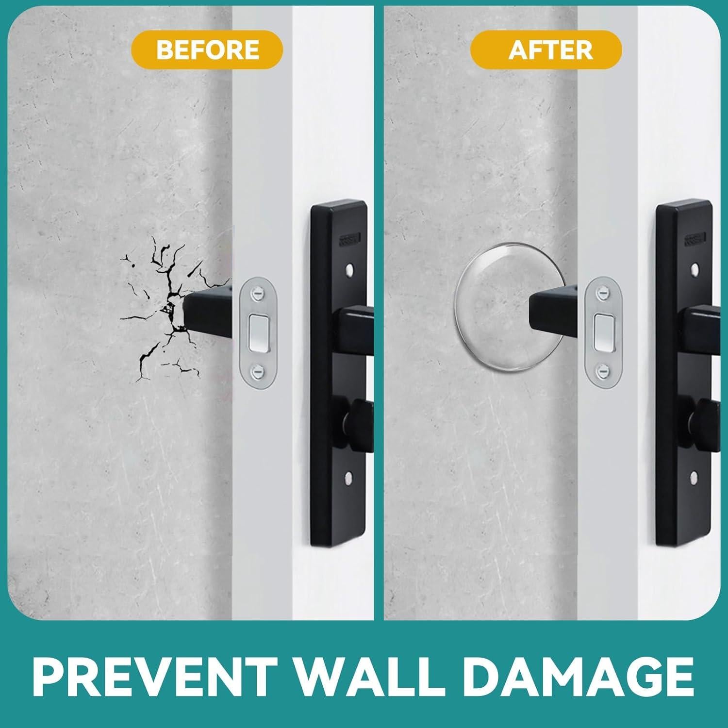 Topes de puerta autoadhesivos Etybetopstar 6PCS 5.08cm Silicona