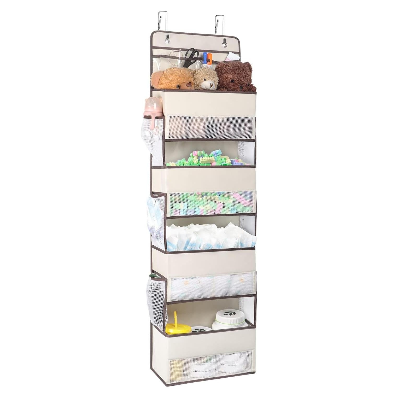 Organizador Colgante Beige Univivi 5 Capas para Puerta