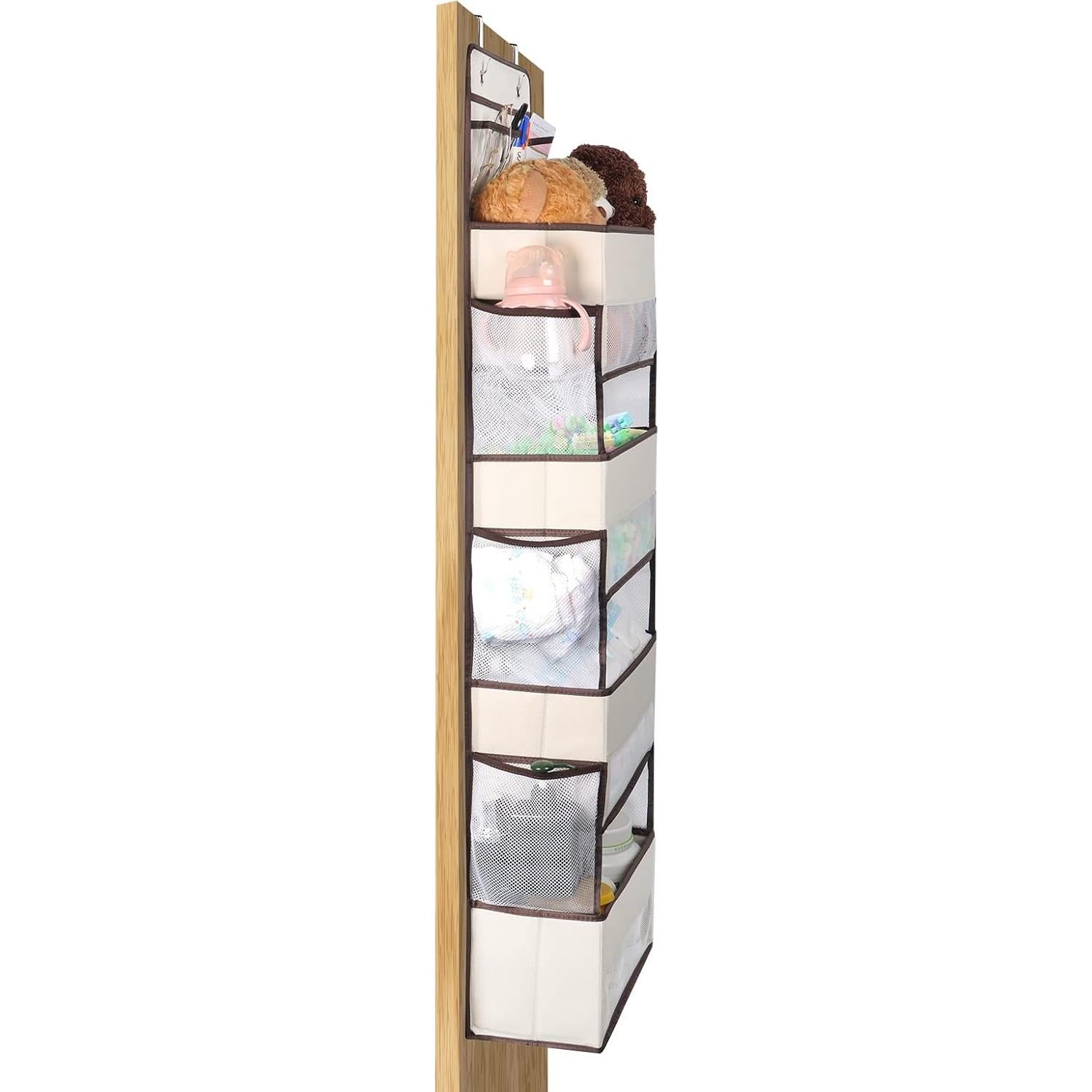 Organizador Colgante Beige Univivi 5 Capas para Puerta