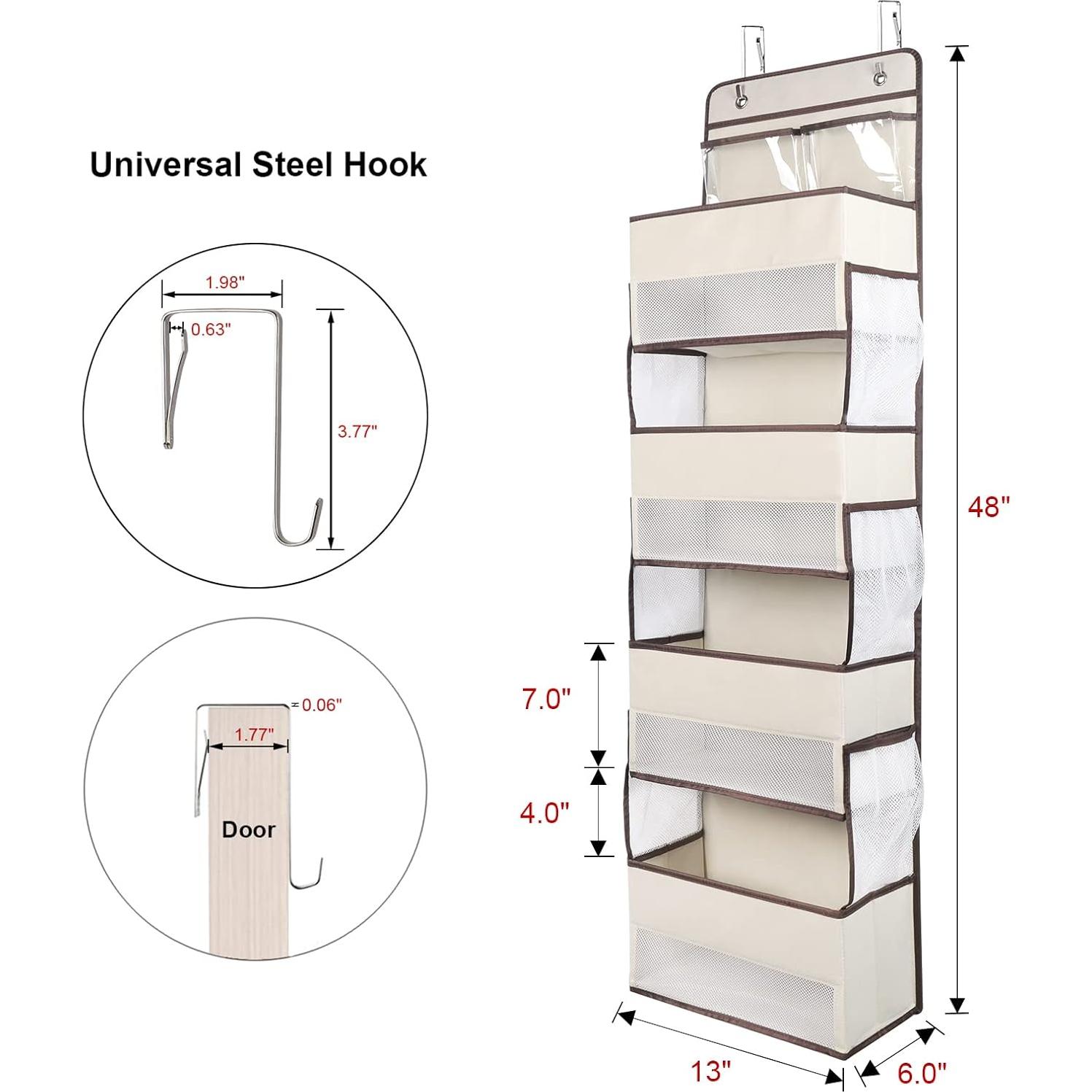 Organizador Colgante Beige Univivi 5 Capas para Puerta