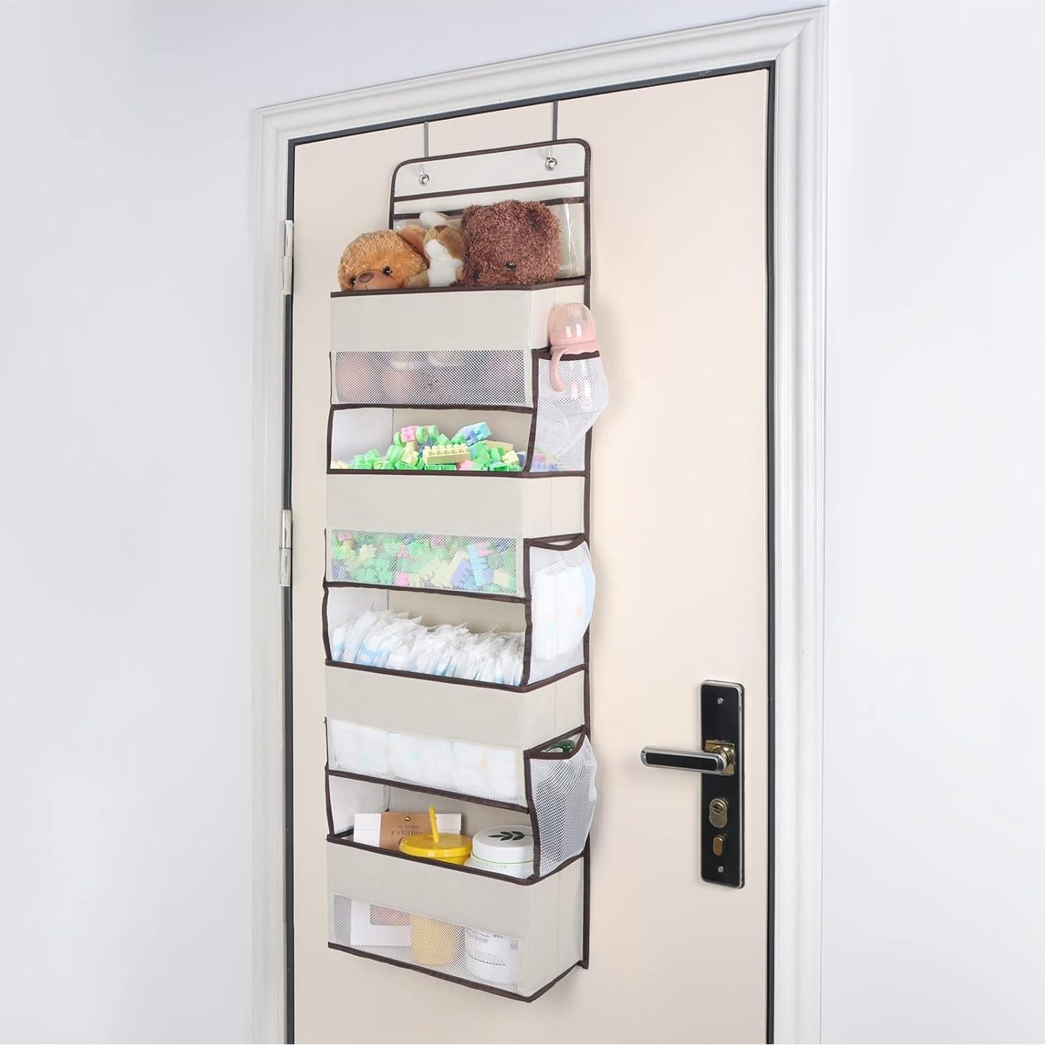 Organizador Colgante Beige Univivi 5 Capas para Puerta