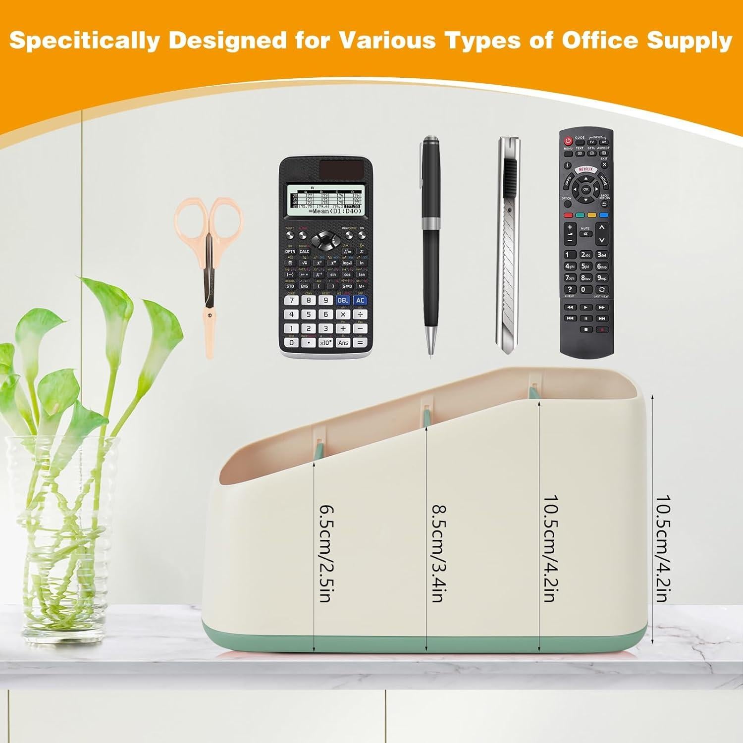 Organizador de Escritorio DESONAUT Verde con 4 Compartimentos